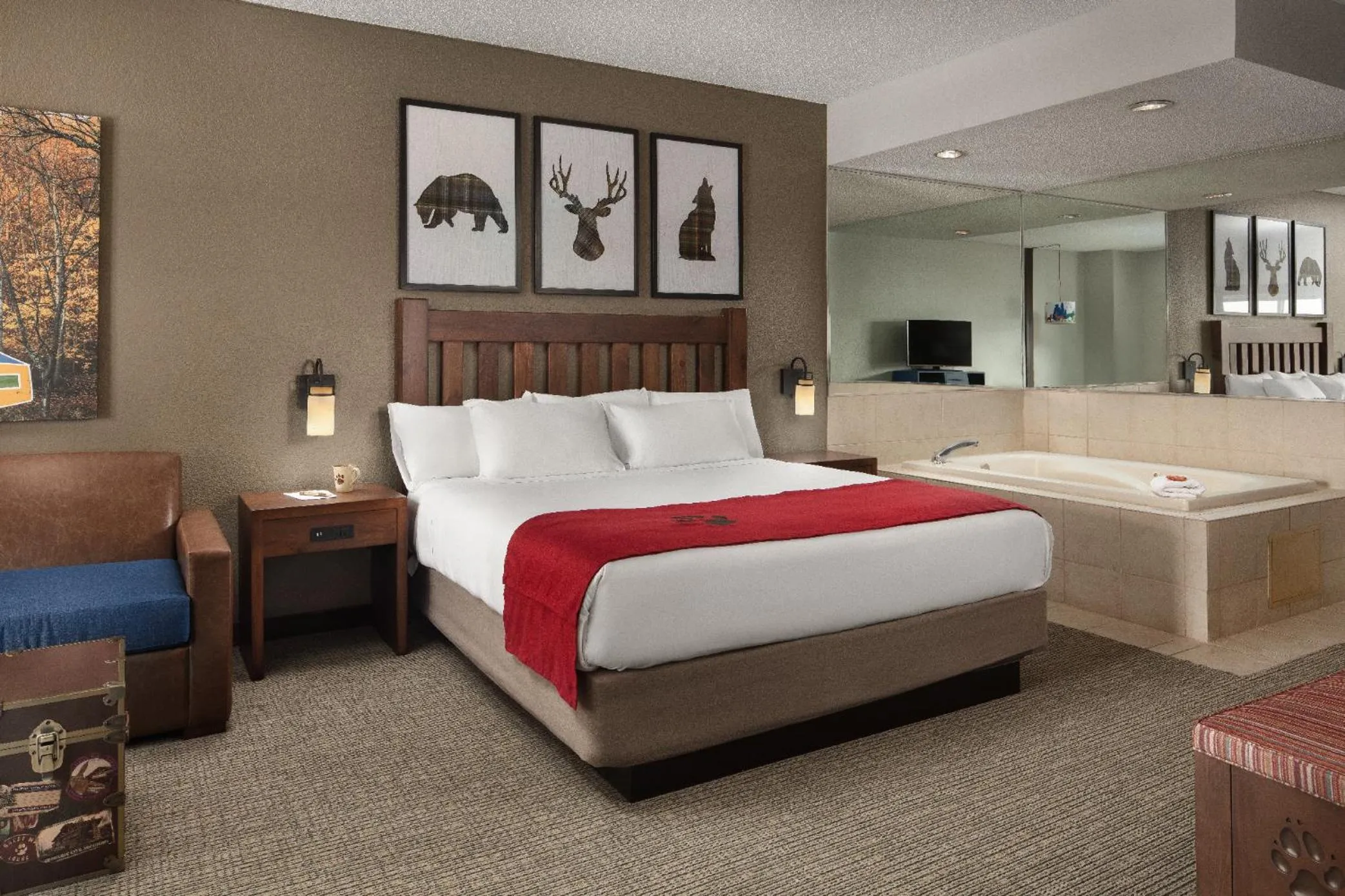 Bed in Great Wolf Lodge Georgia