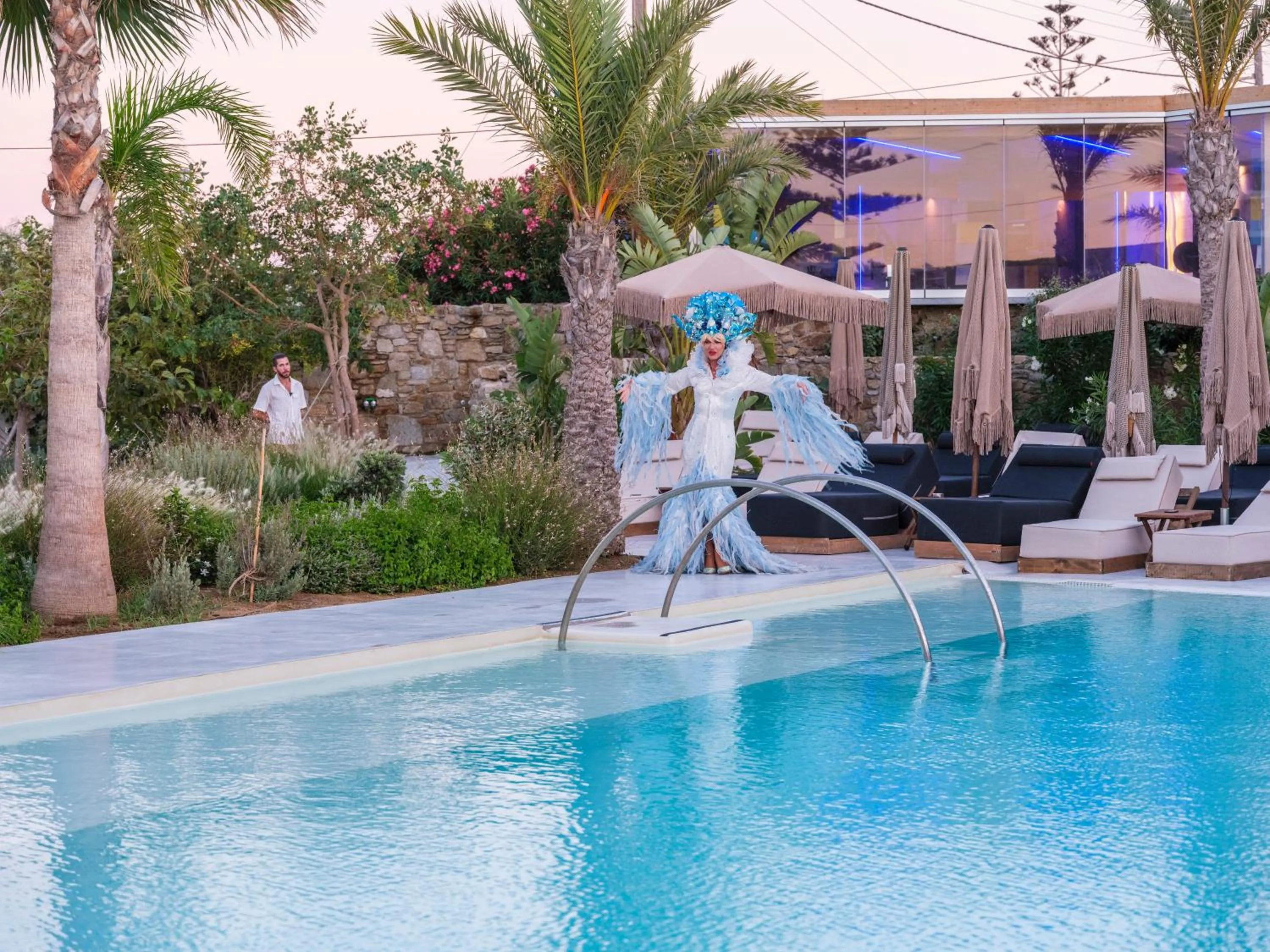 Pool view in Akkadian LGBT Boutique Hotel