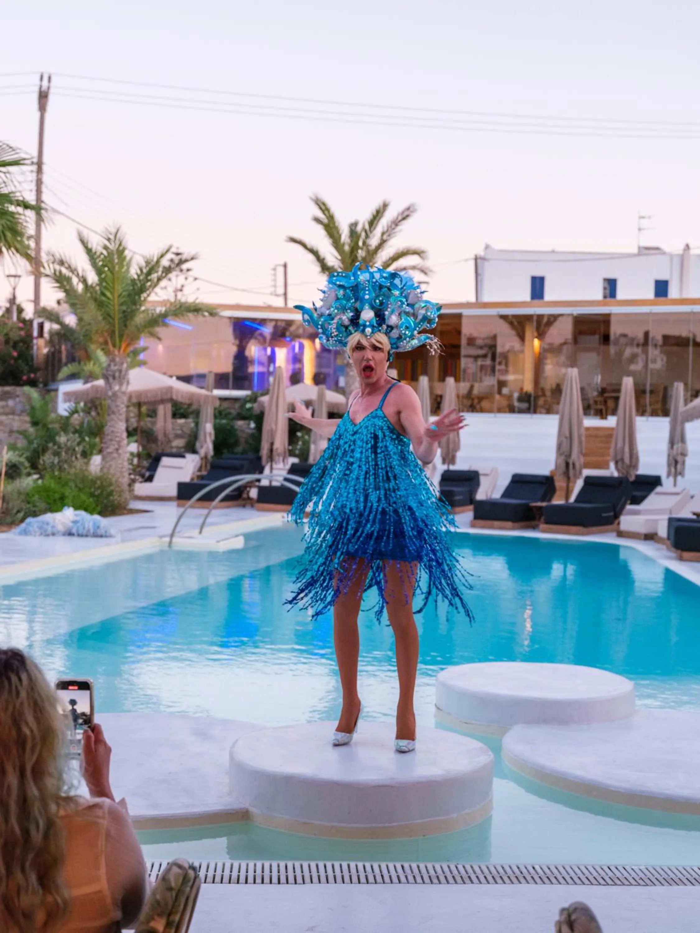 Pool view in Akkadian LGBT Boutique Hotel