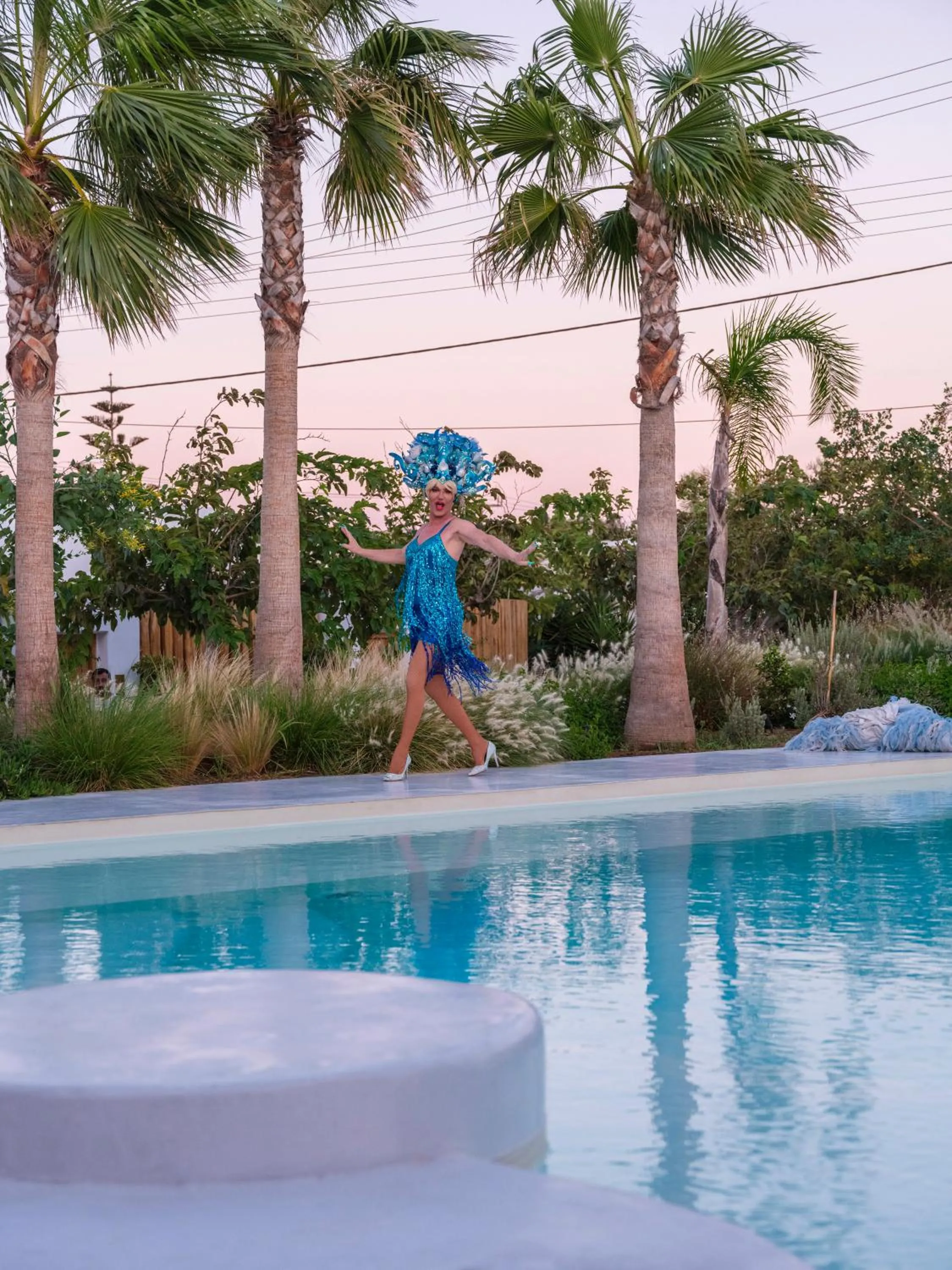 Pool view in Akkadian LGBT Boutique Hotel