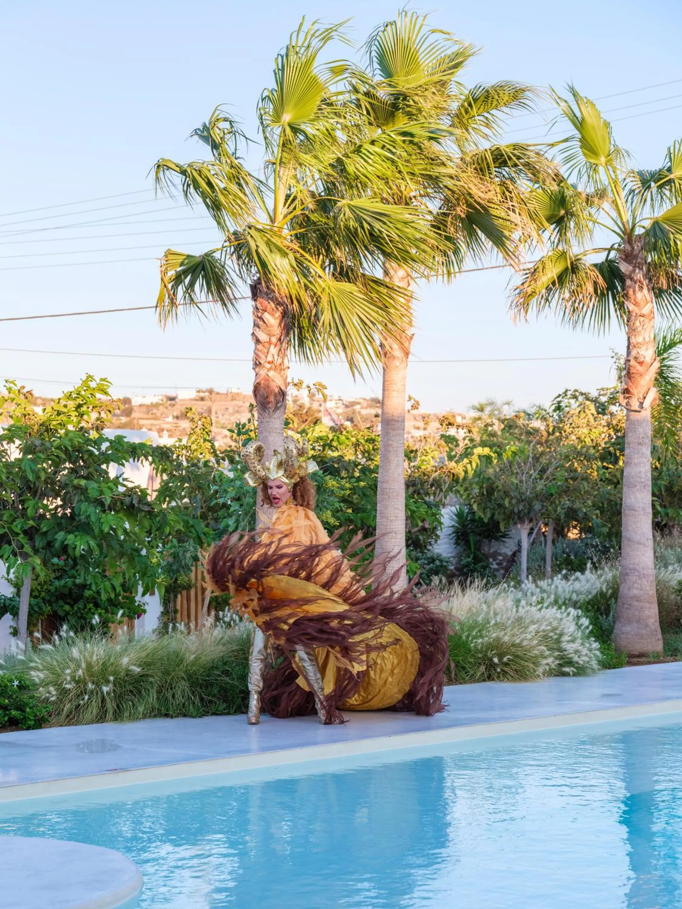 Pool view in Akkadian LGBT Boutique Hotel