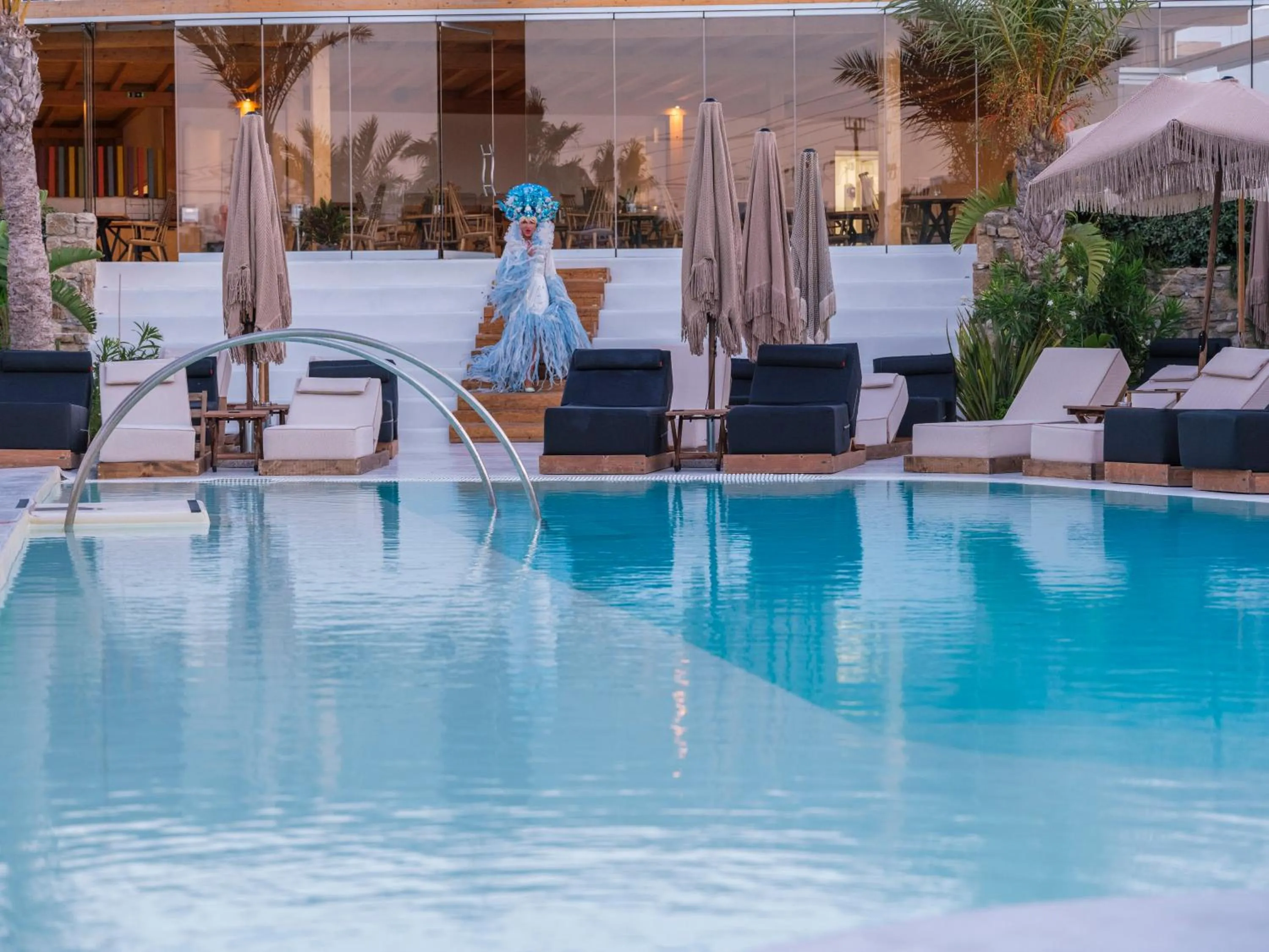 Pool view in Akkadian LGBT Boutique Hotel