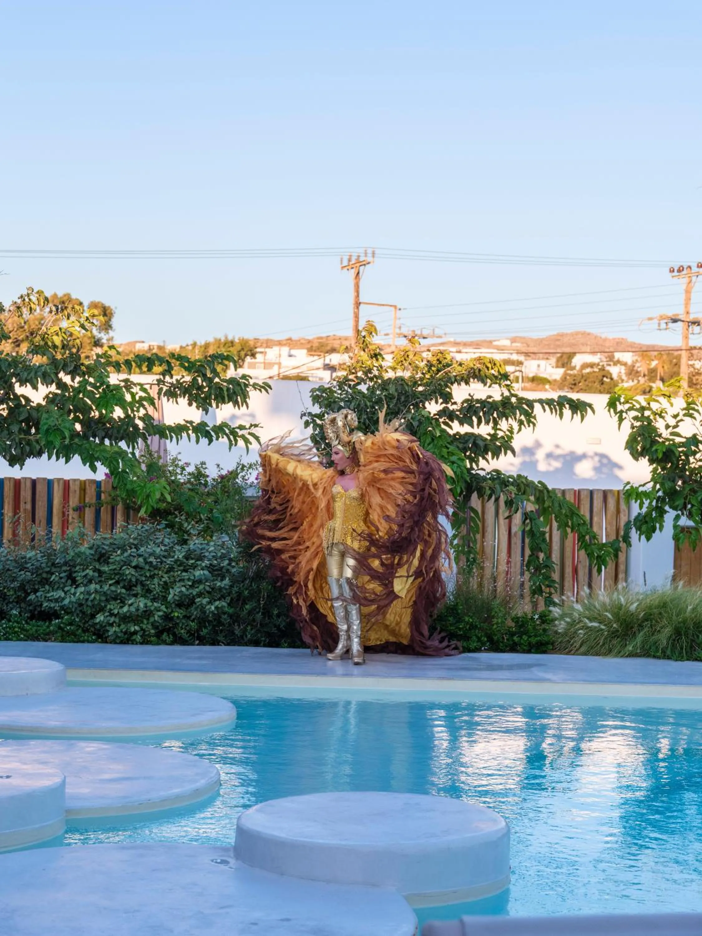 Pool view in Akkadian LGBT Boutique Hotel