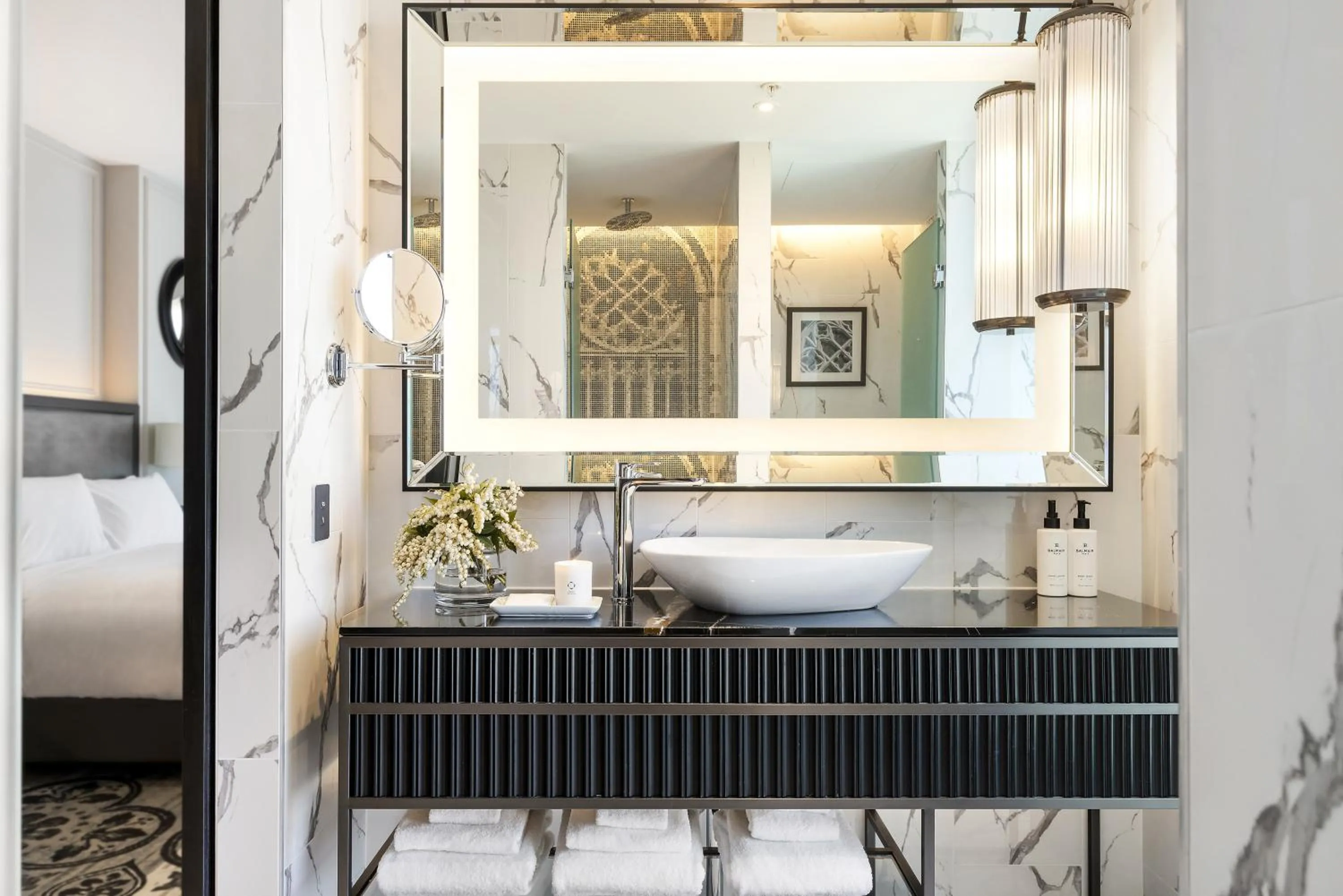 Bathroom, Bed in Sofitel Adelaide