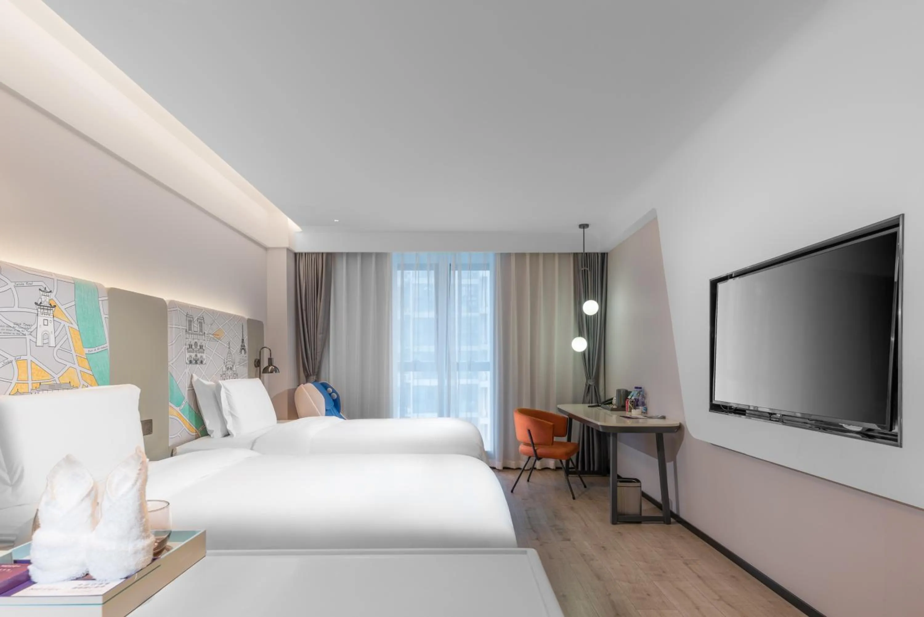 Bed in Mercure Chengdu Xindu