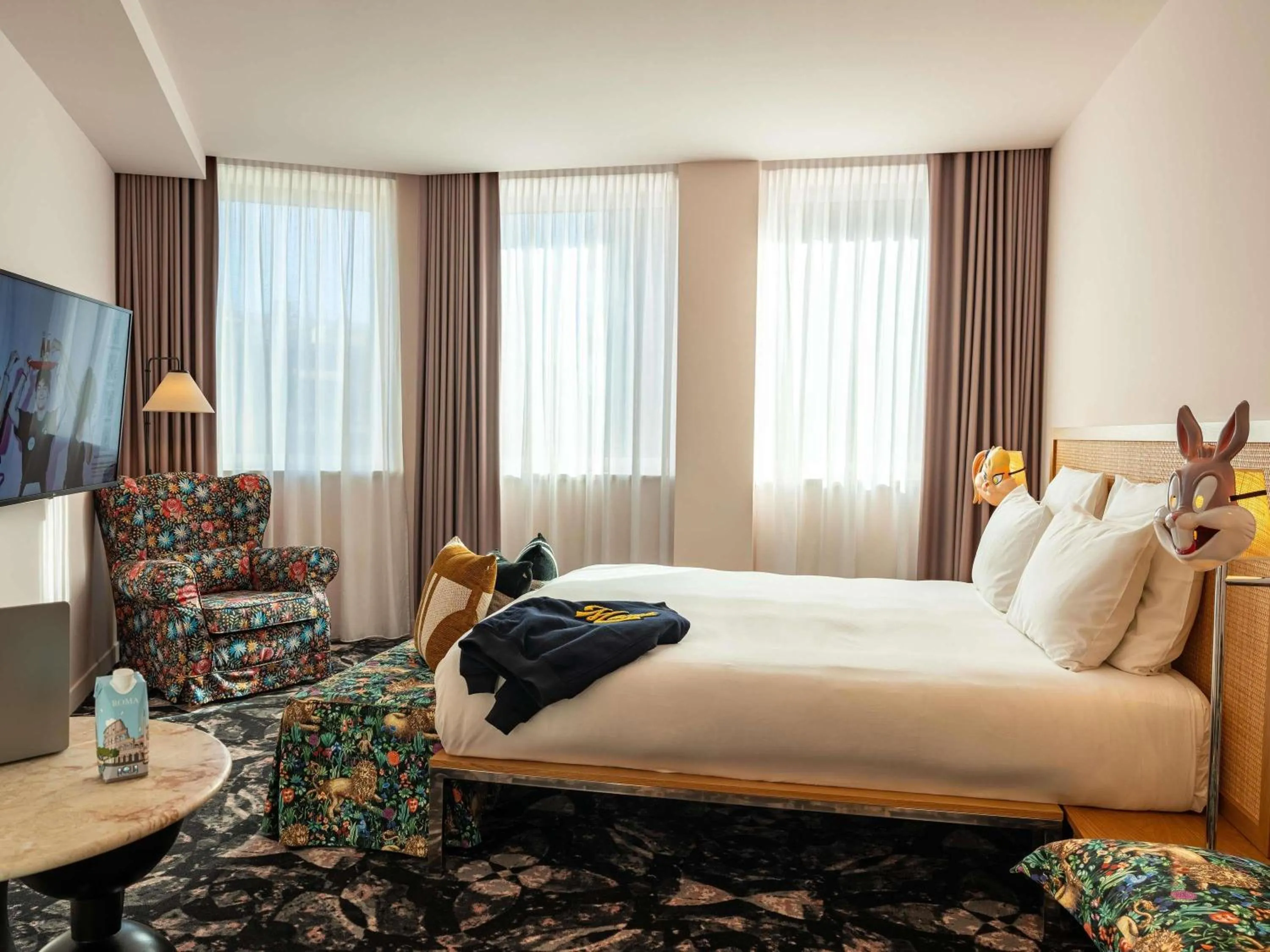 Bedroom, Bed in Mama Shelter Roma