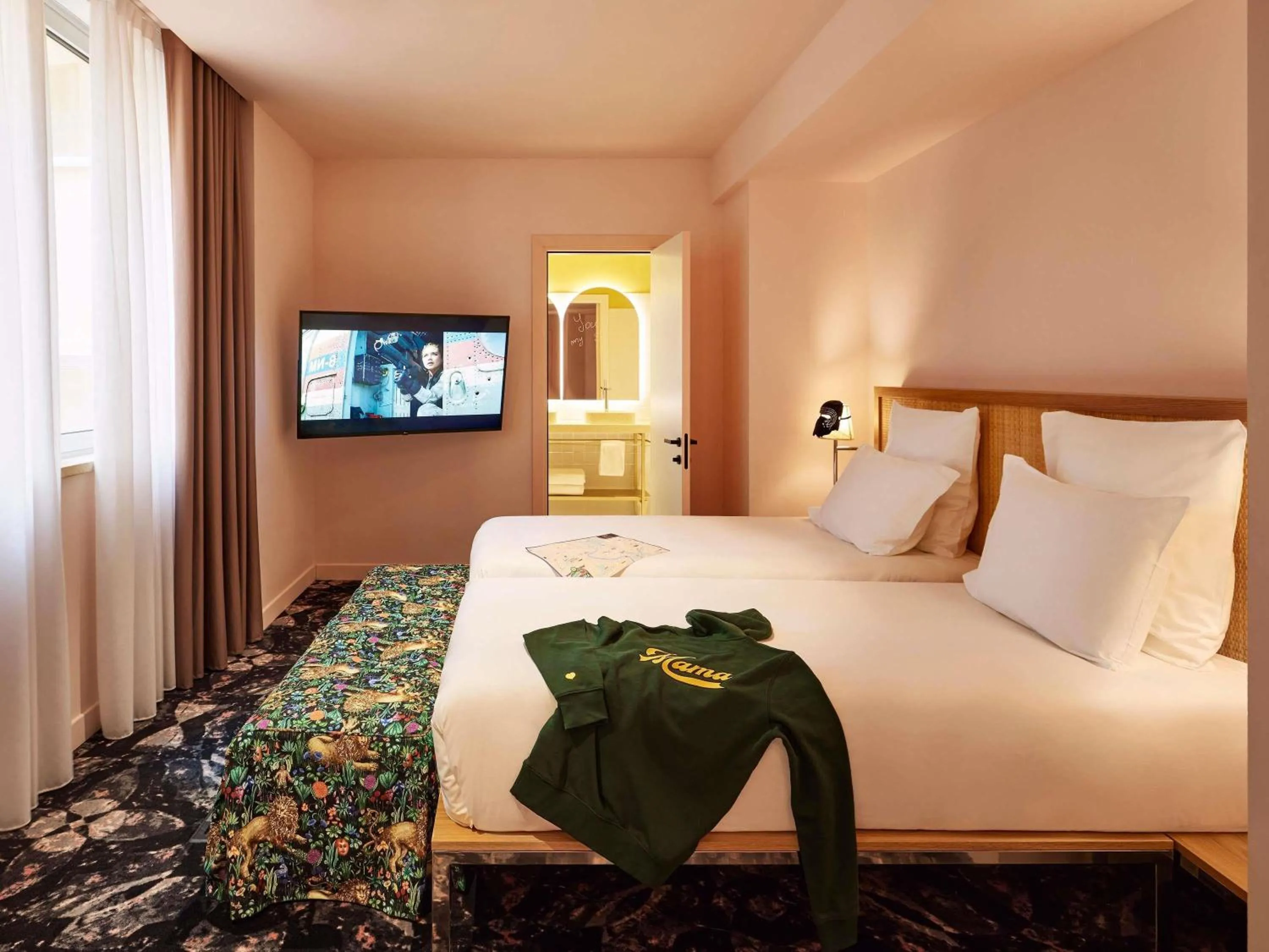 Bedroom, Bed in Mama Shelter Roma