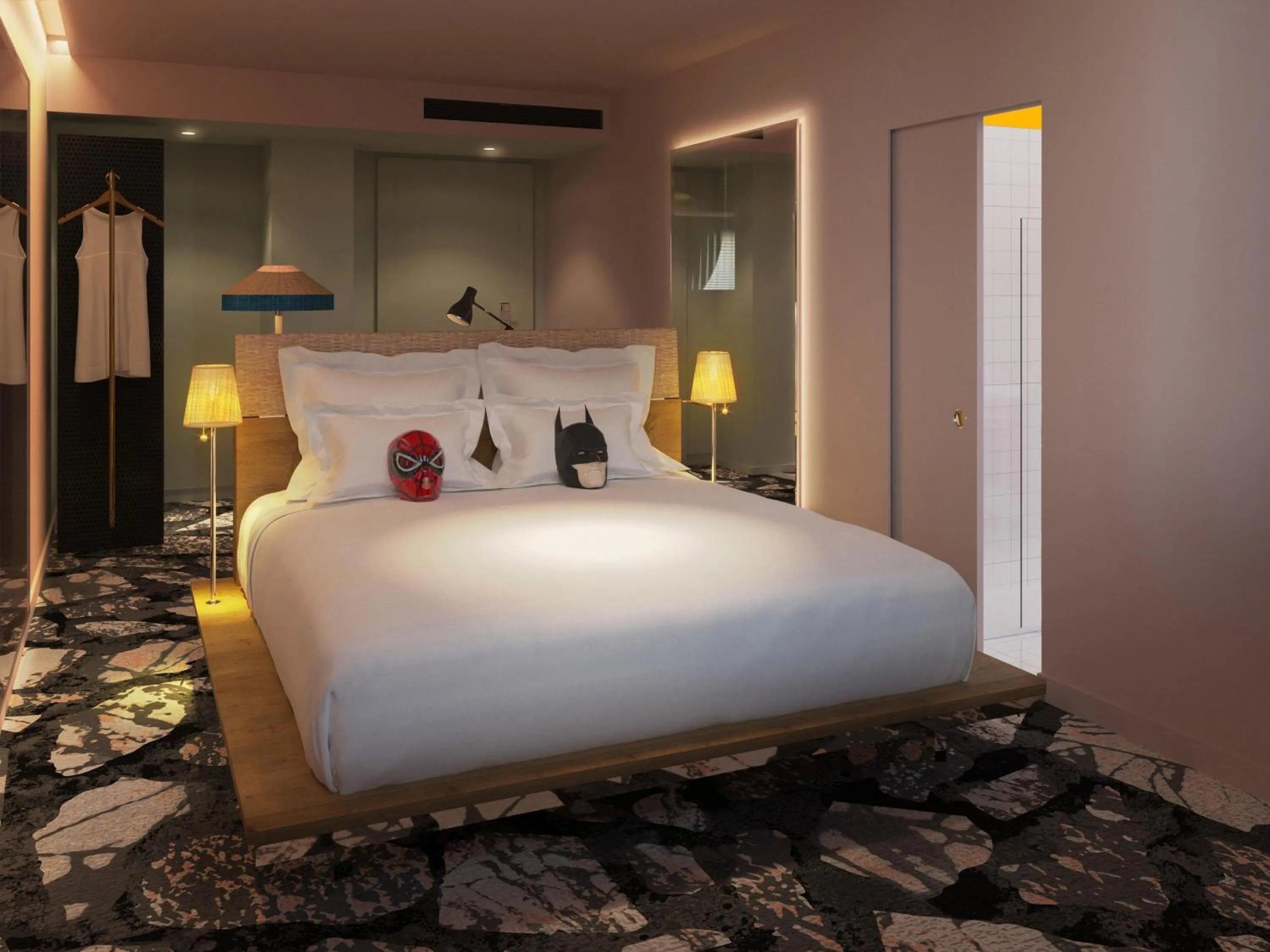 Bedroom, Bed in Mama Shelter Roma