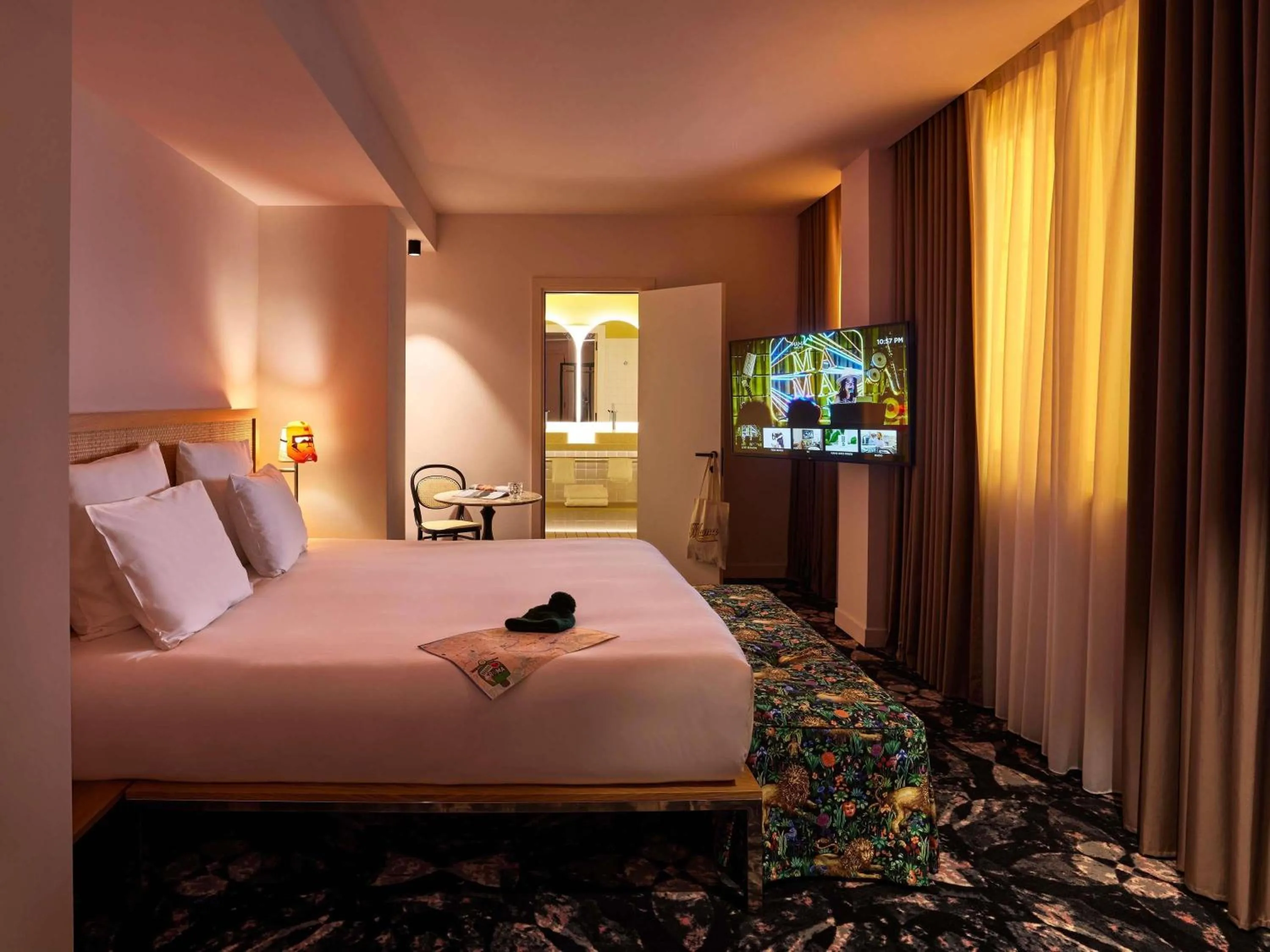 Bedroom, Bed in Mama Shelter Roma