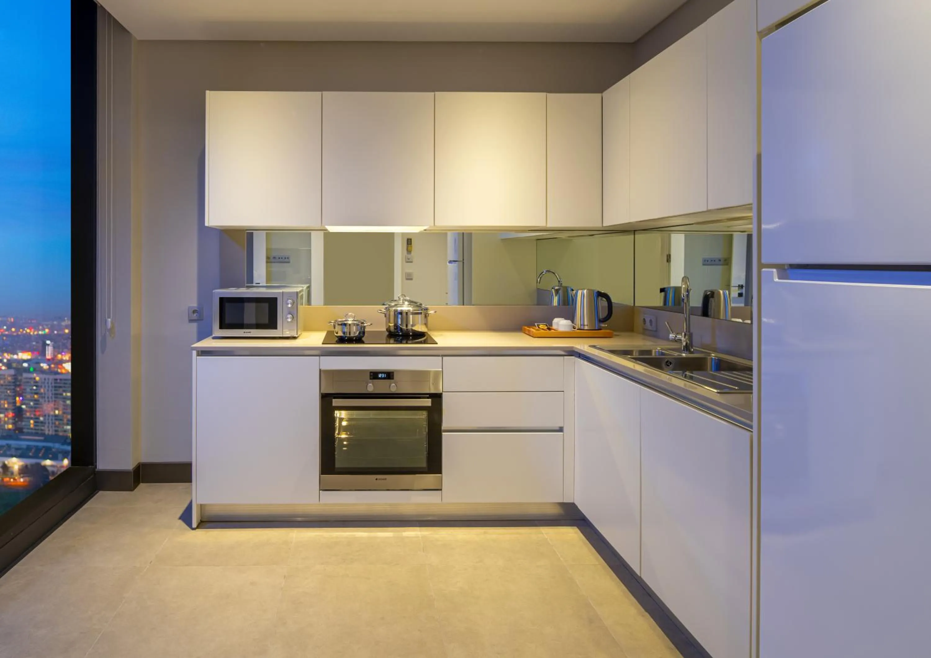 kitchen in Movenpick Living Istanbul West
