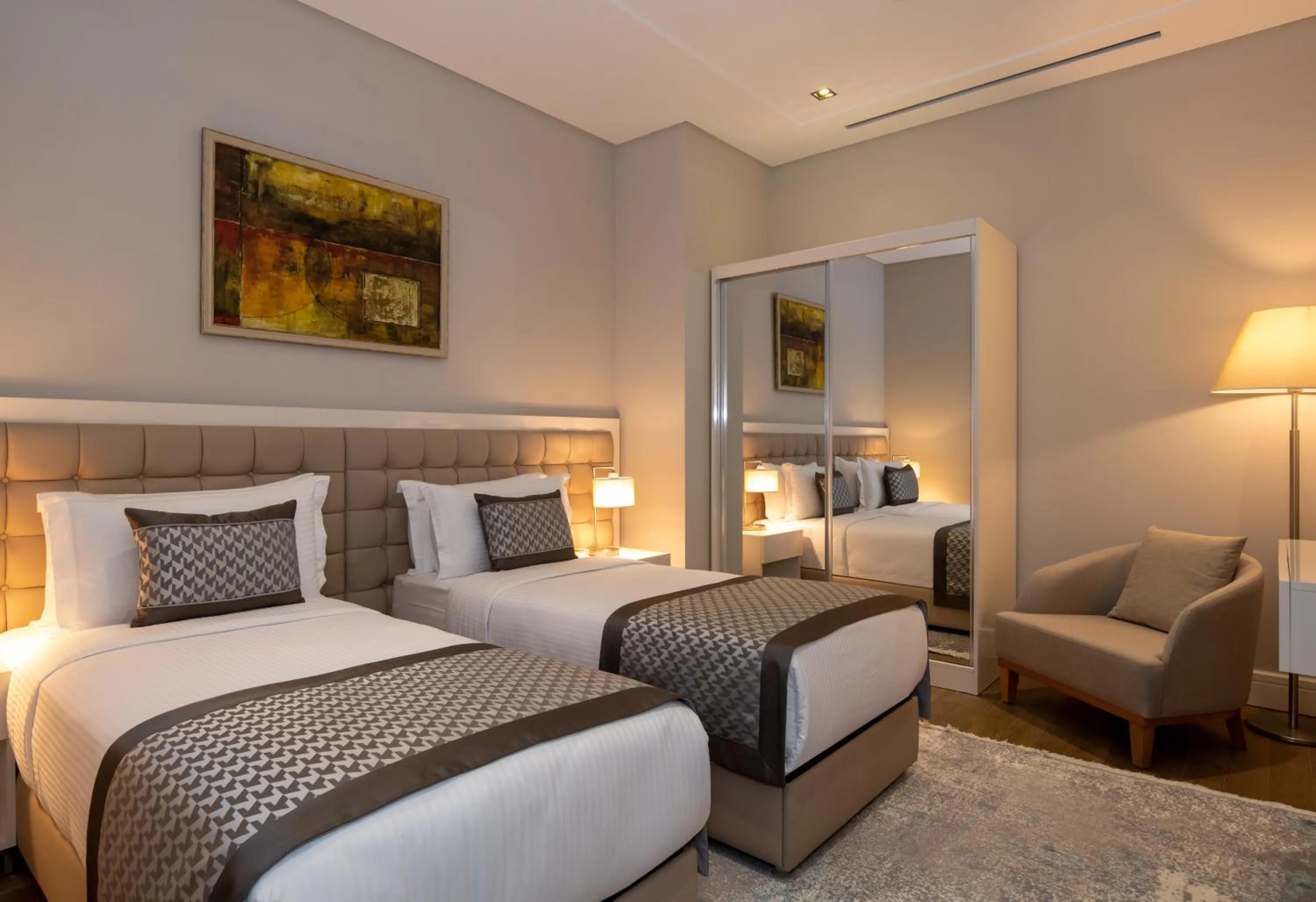 Bed in Movenpick Living Istanbul West