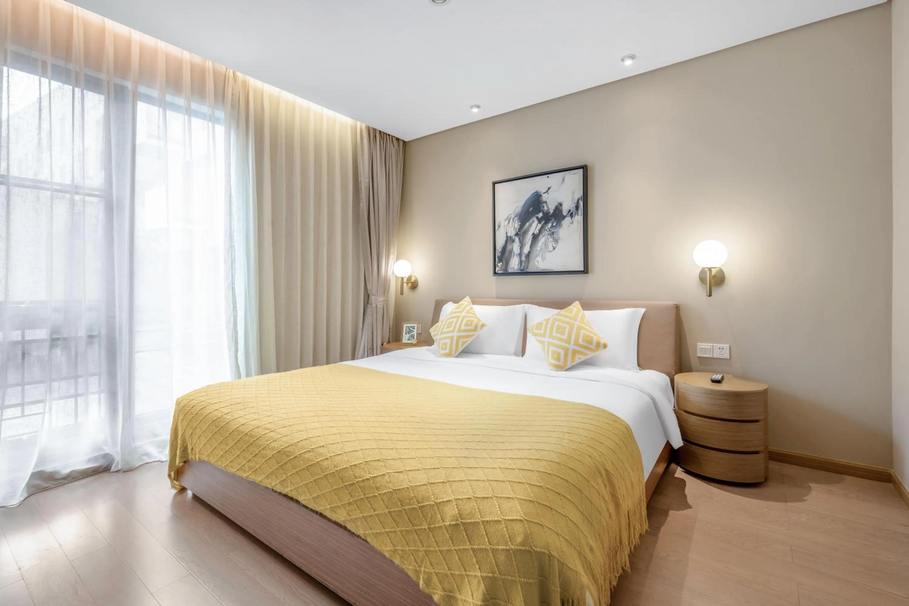 Bed in CM Serviced Apartment Shenzhen Hillside