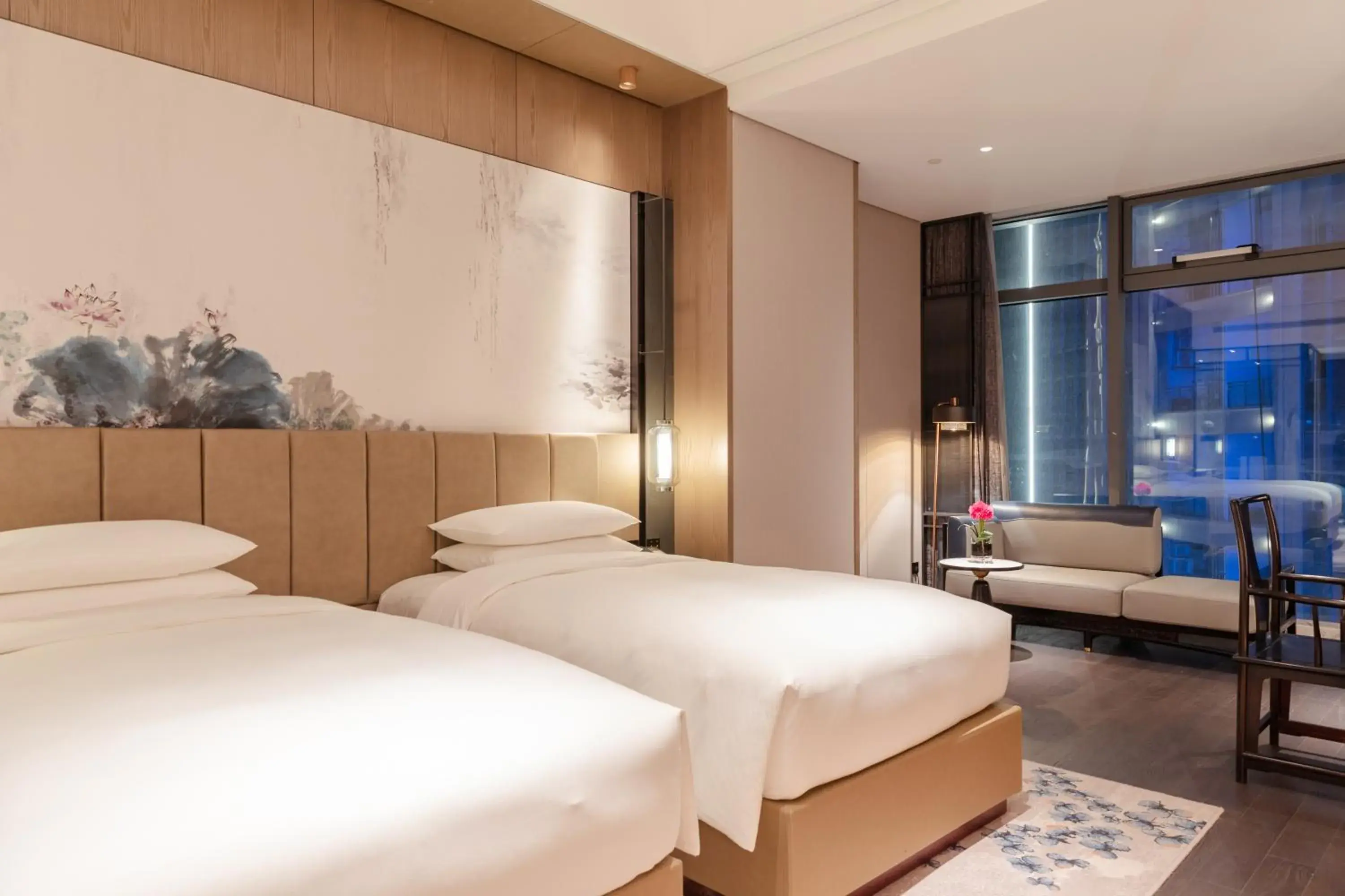 Twin Room with City View in Sofitel Hangzhou Yingguan-Olympic Center Hotel Twin Room with City View in Sofitel Hangzhou Yingguan-Olympic Center Hotel