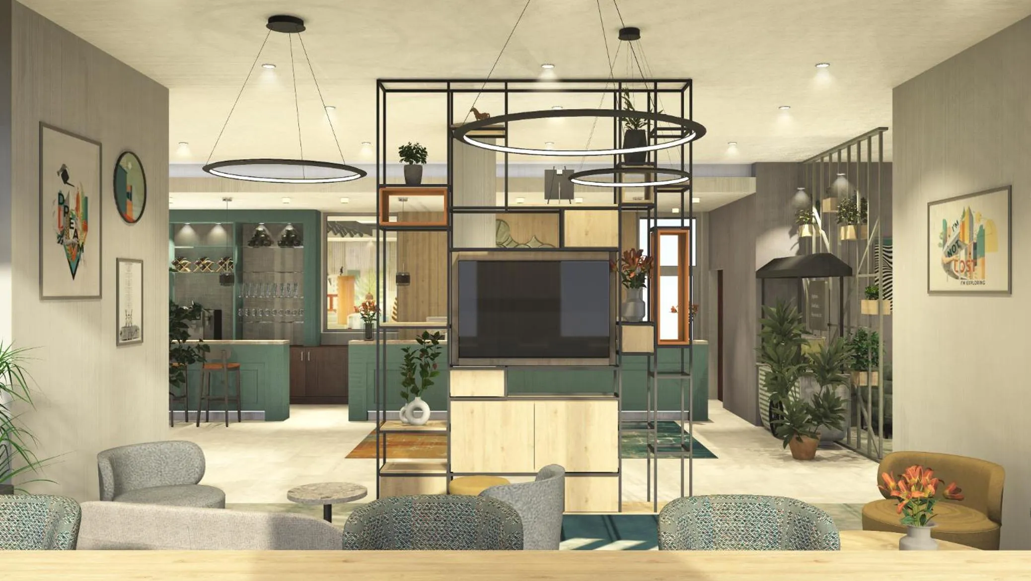 Communal lounge/ TV room in Spark by Hilton Essen City Centre