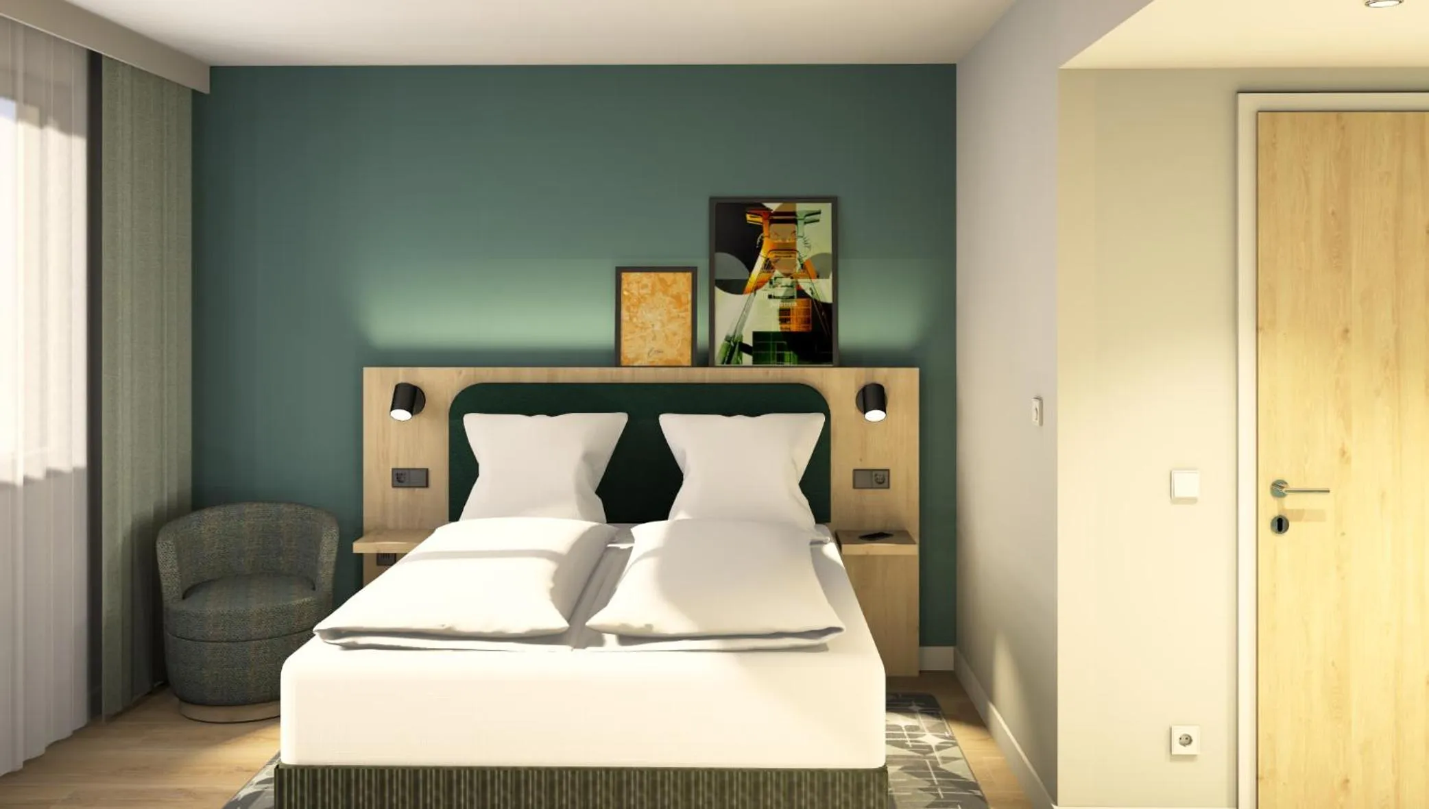 Bedroom, Bed in Spark by Hilton Essen City Centre