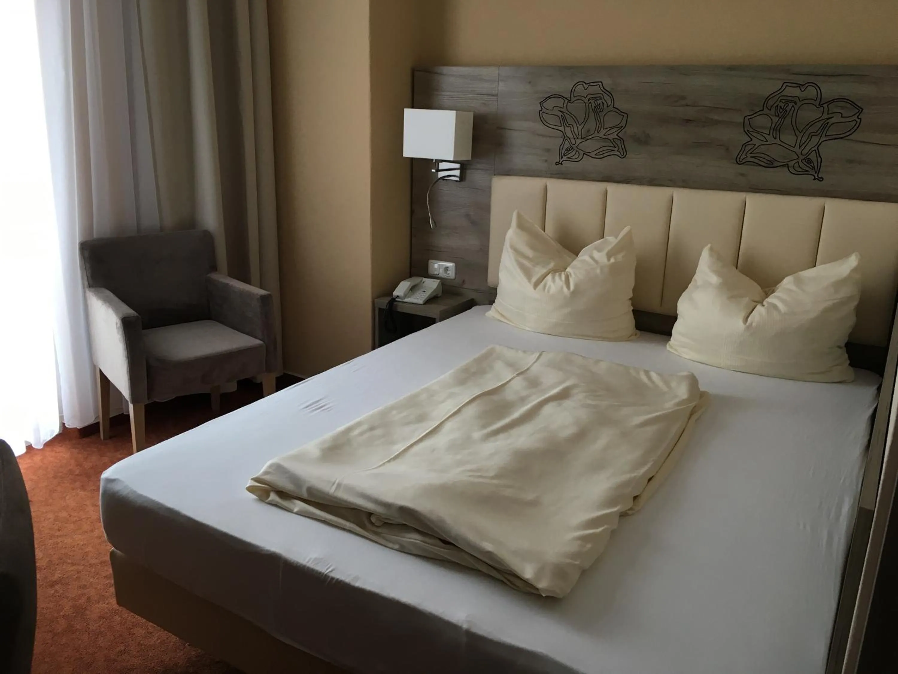 Decorative detail, Bed in Hotel Rosengarten