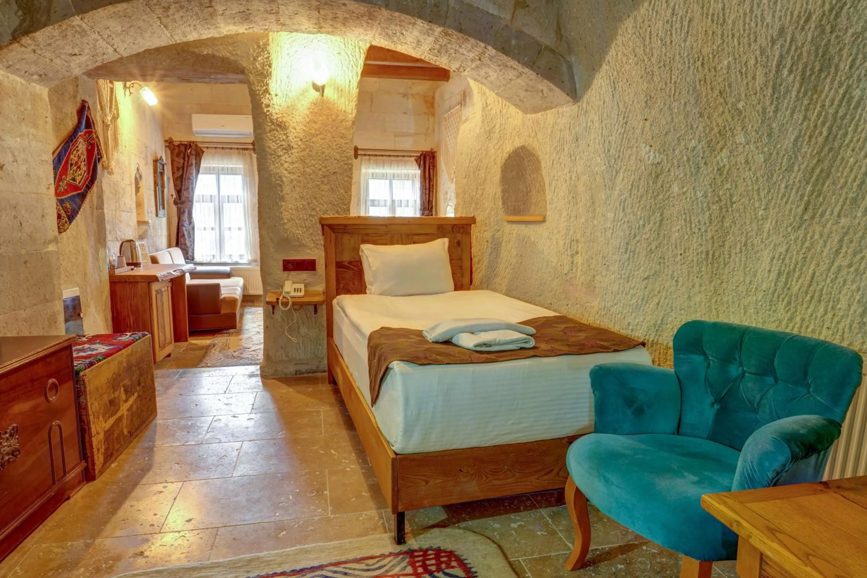 Bed in Avilla Cave Hotel