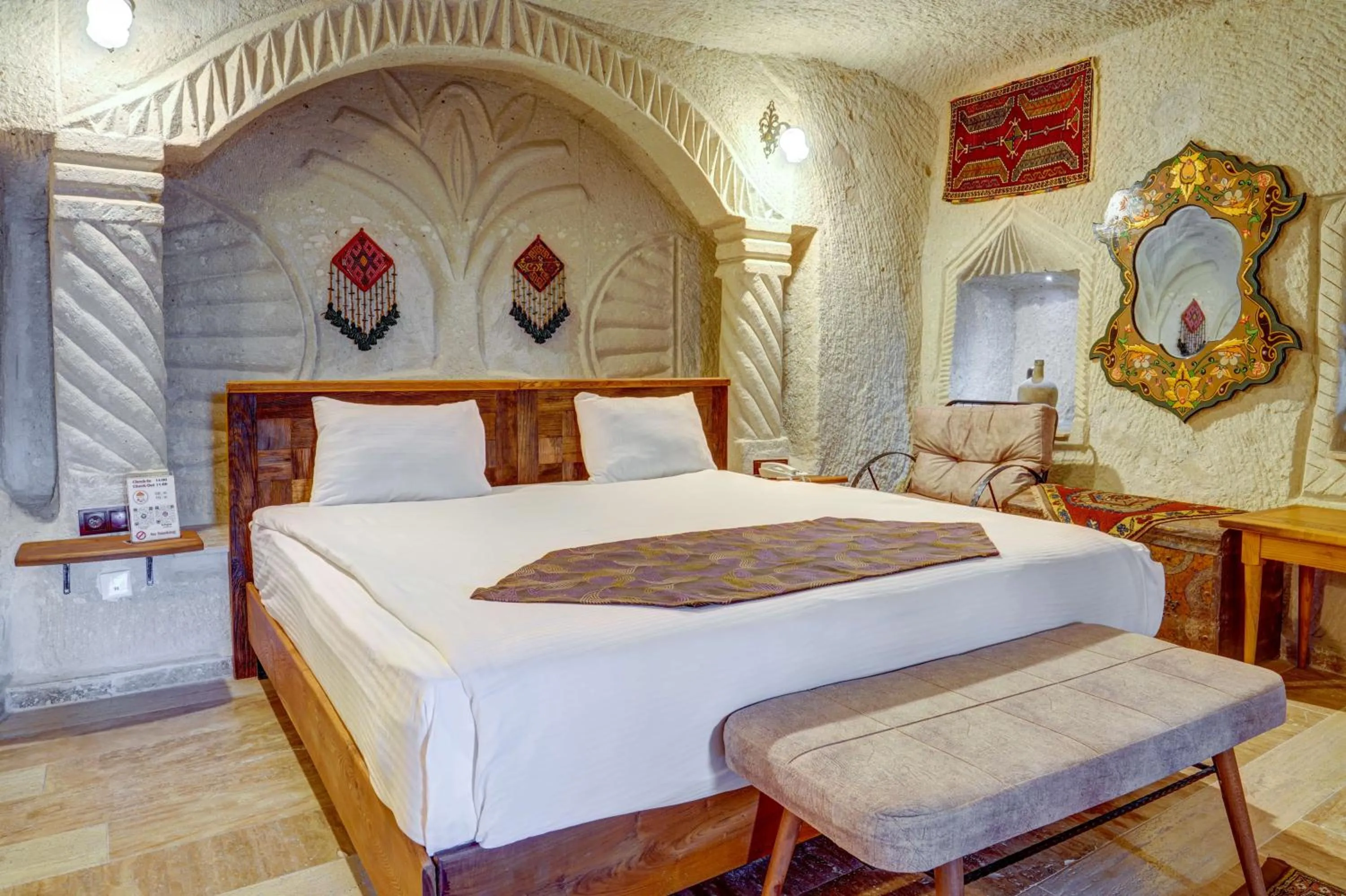 Bed in Avilla Cave Hotel