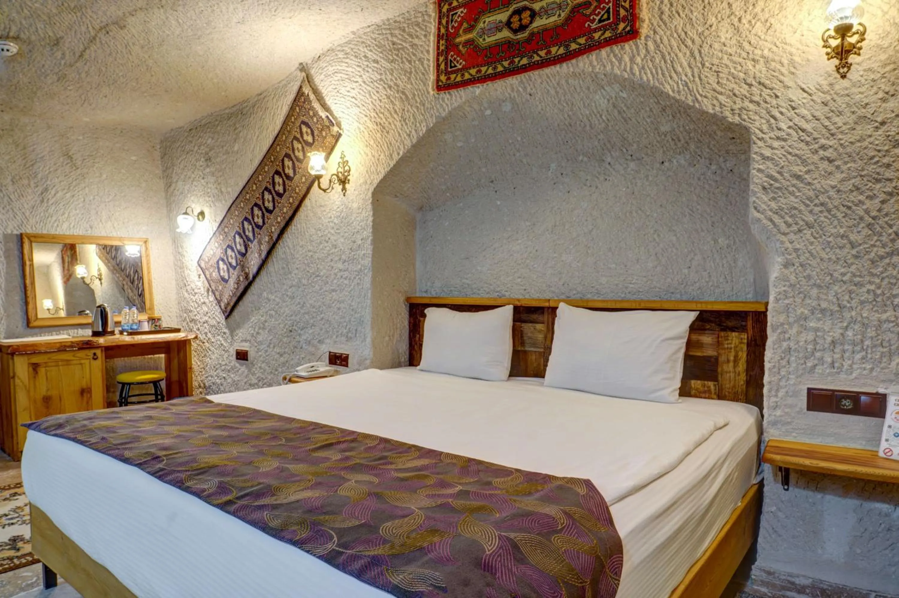 Bed in Avilla Cave Hotel