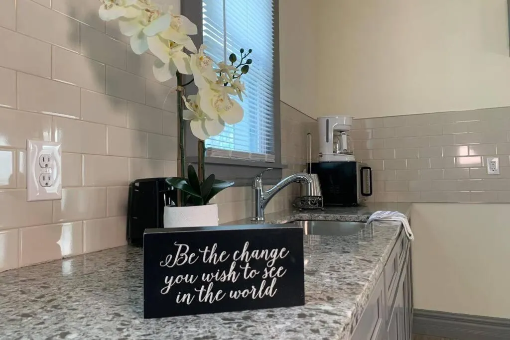 Kitchen or kitchenette in The Hennepin House- With Private Yard & Parking, Minutes From Falls & Casino by Niagara Hospitality