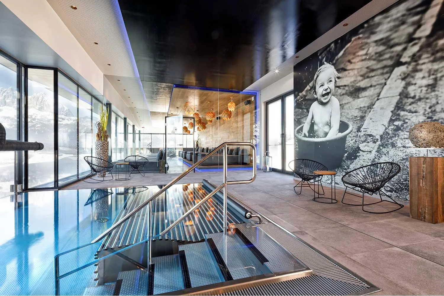 Seating area in Hotel Penzinghof