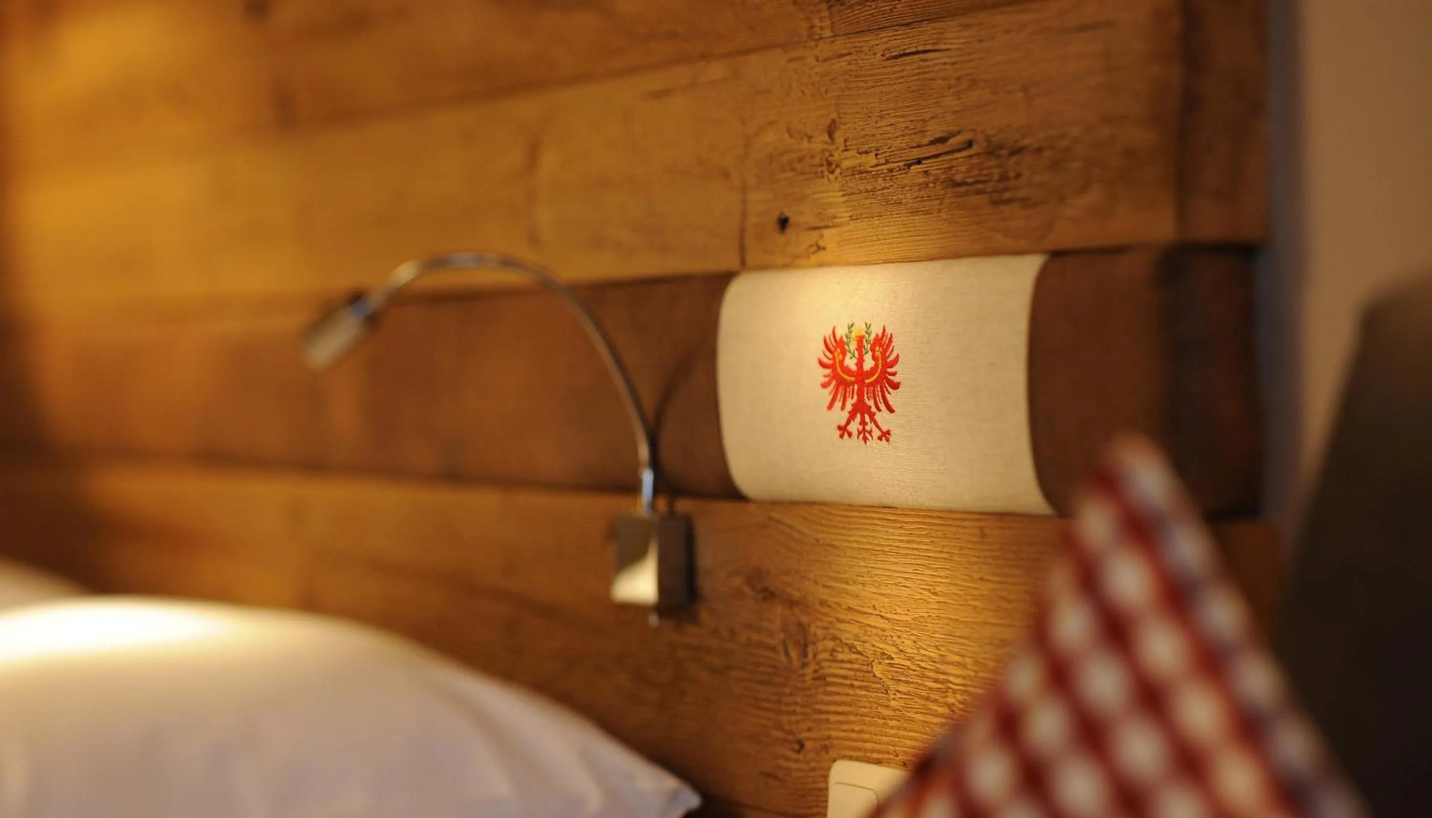 Decorative detail, Bed in Hotel Penzinghof