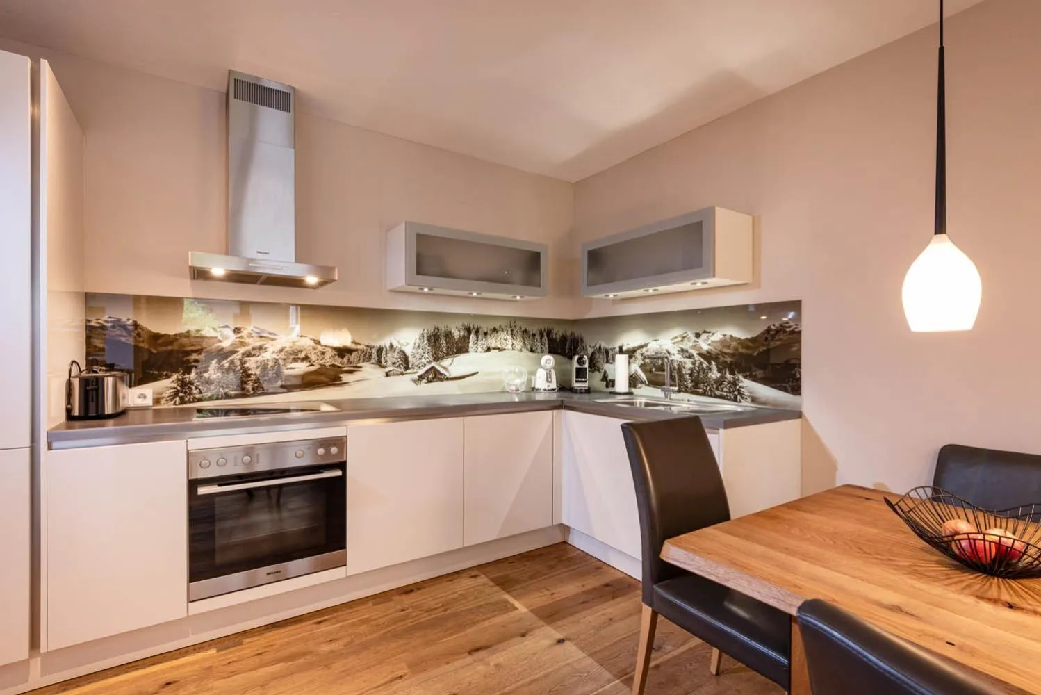 Kitchen or kitchenette in Hotel Penzinghof