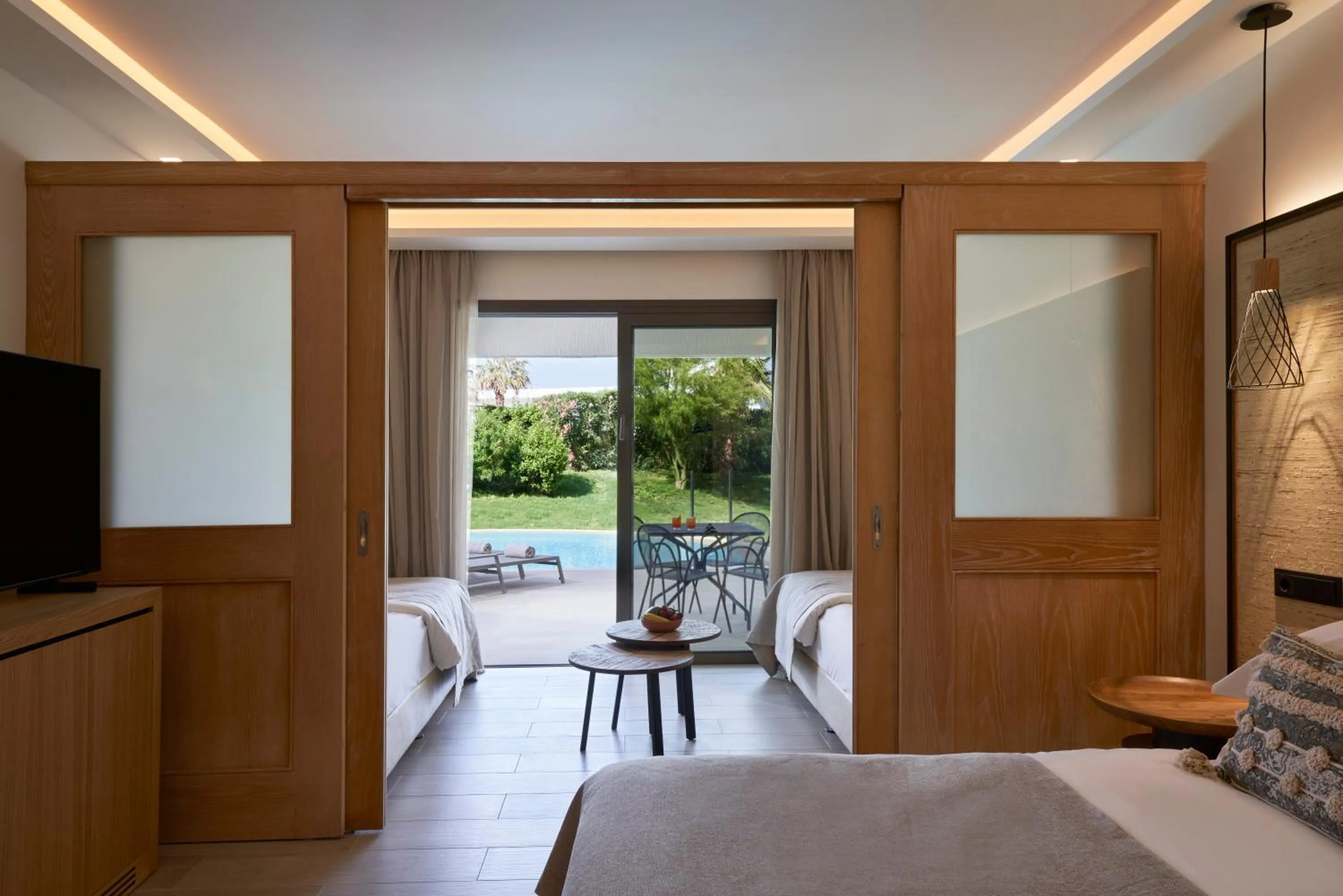 View (from property/room), Bed in Atlantica Aegean Blue