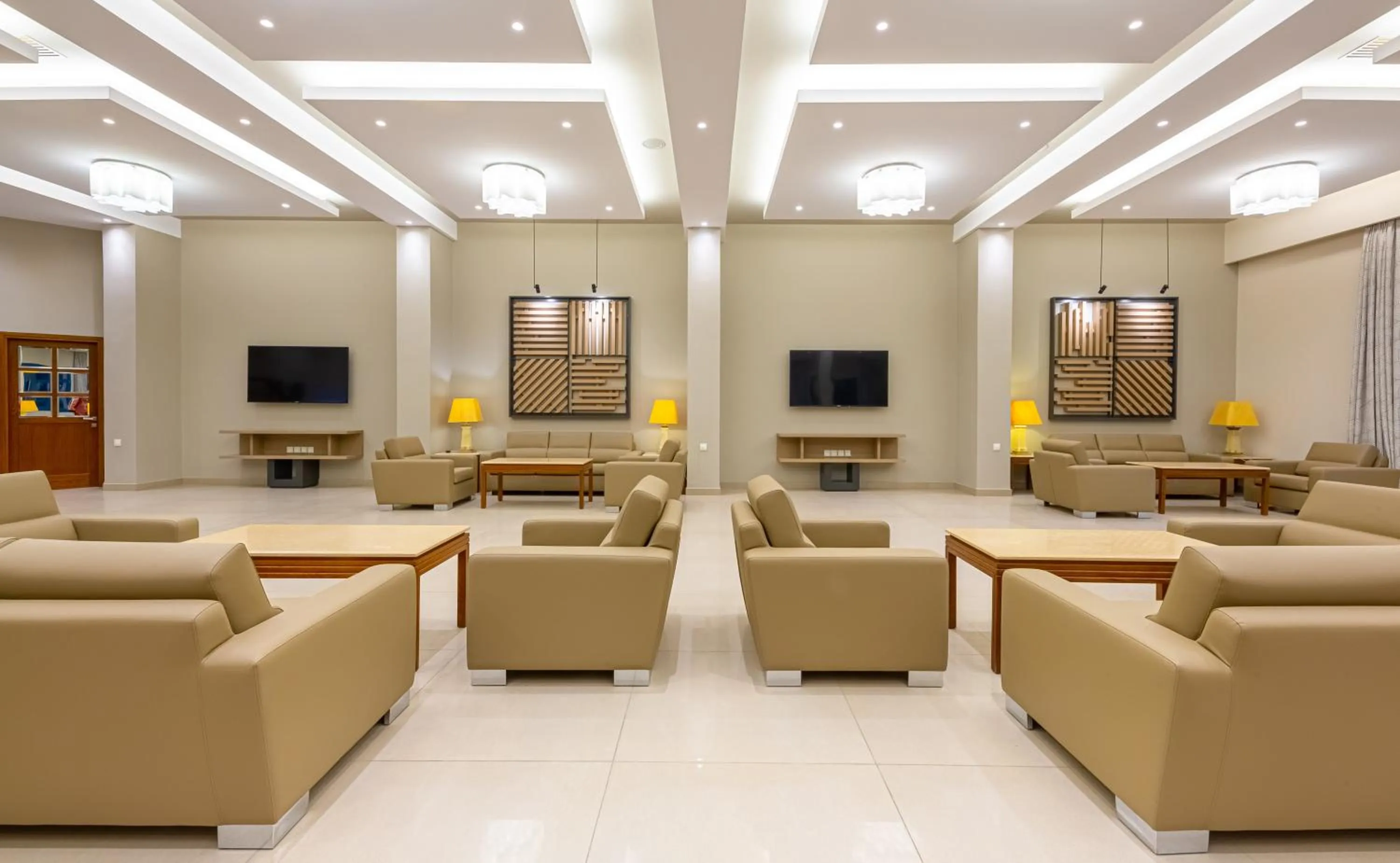 Communal lounge/ TV room in Lagas Aegean Village