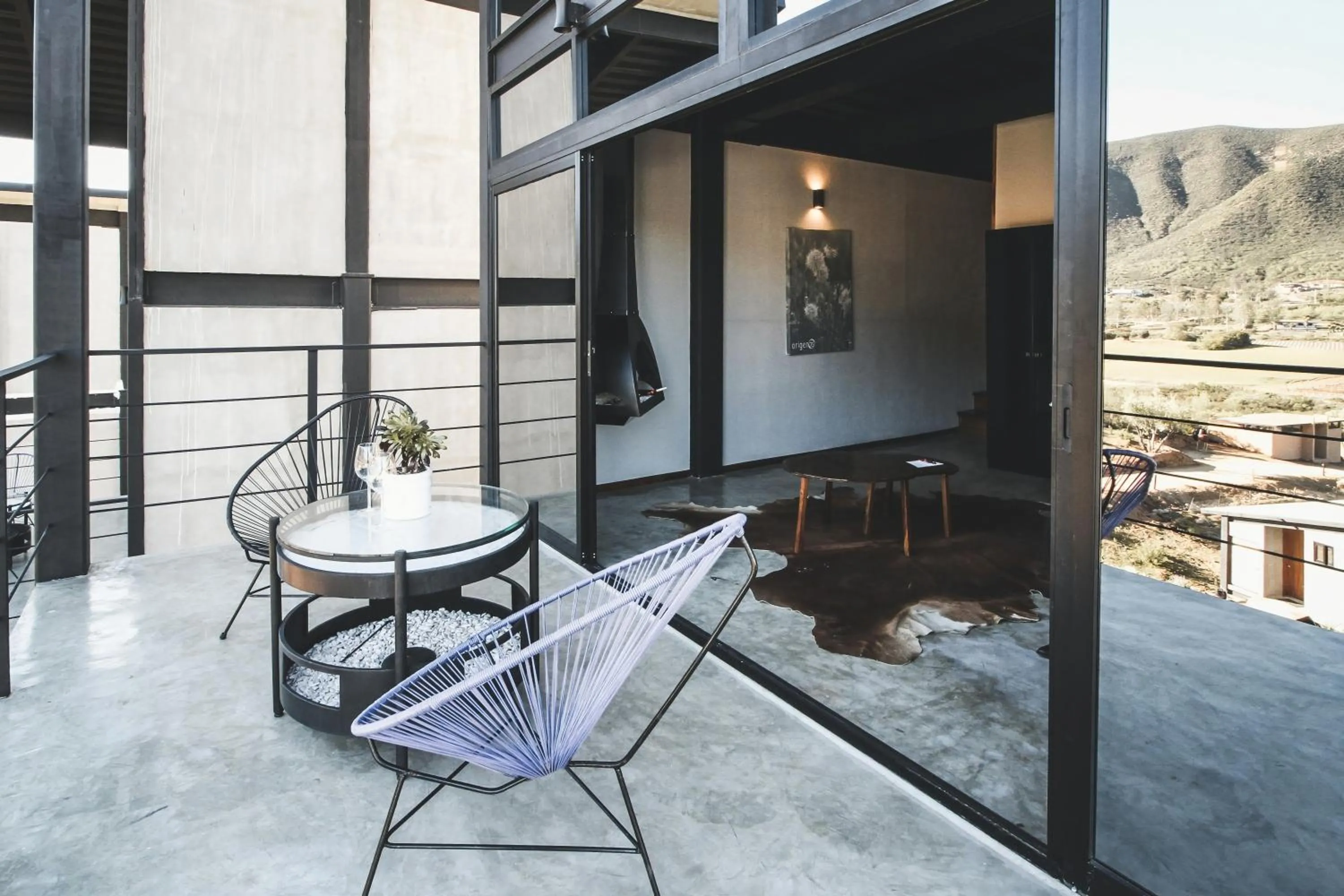 Balcony/Terrace in Origen75 Loft - Villas - Skypool - Viñedo, Valle de Guadalupe