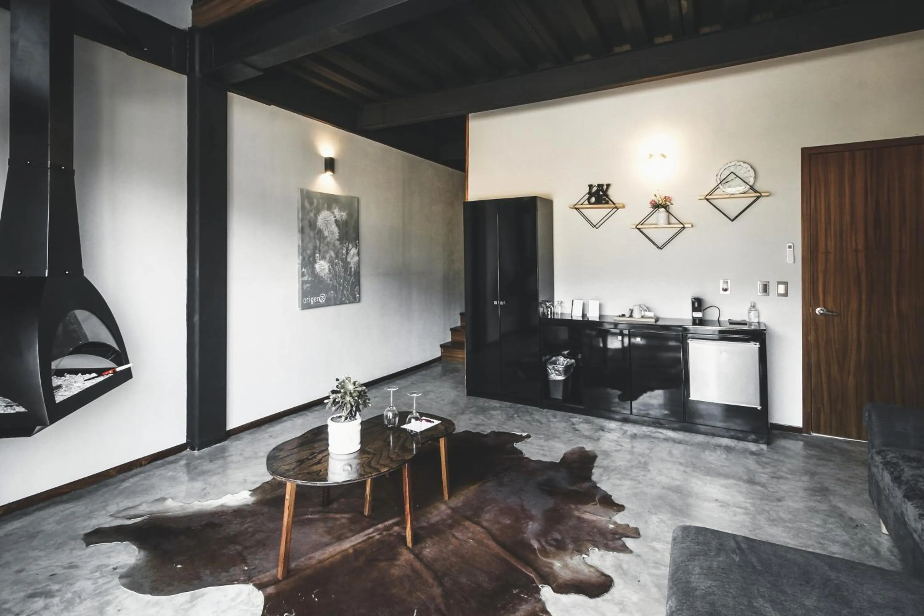 Living room in Origen75 Loft - Villas - Skypool - Viñedo, Valle de Guadalupe