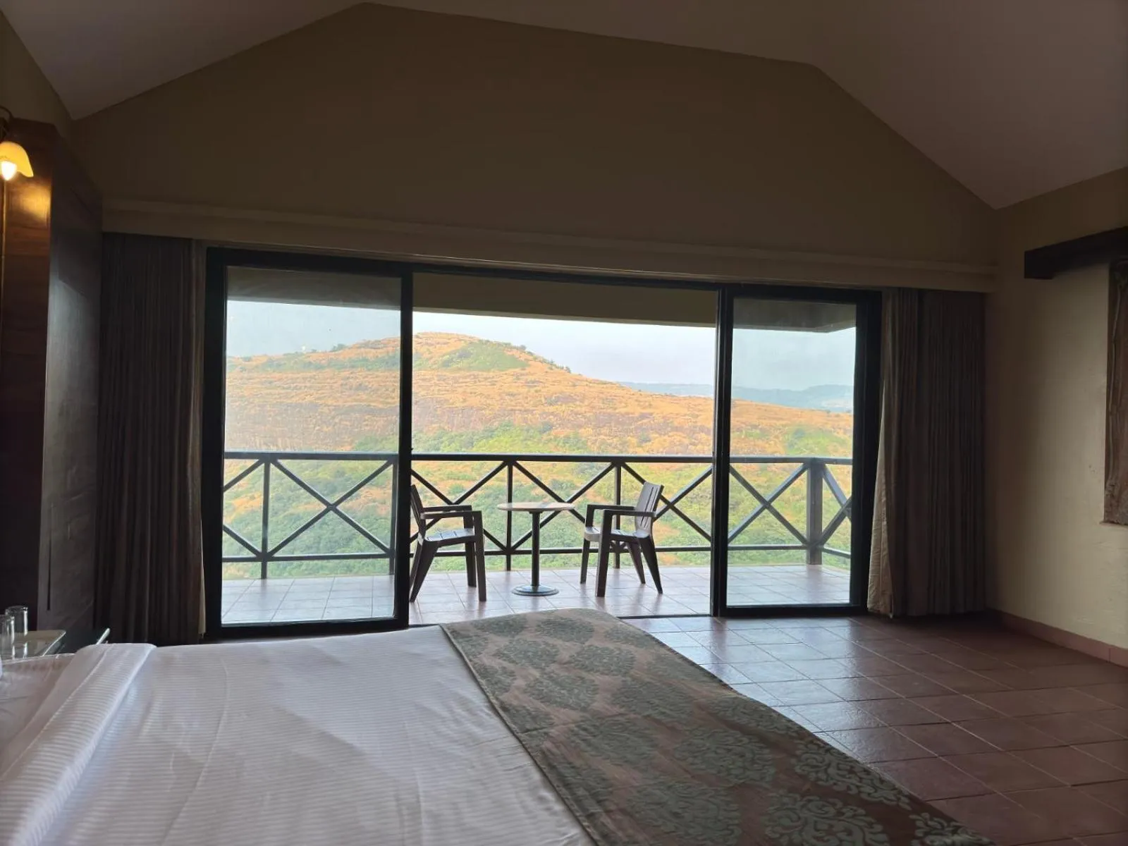Balcony/Terrace, Bed in Upper Deck Resort - Stay and Relax at the Highest Peak Lonavala