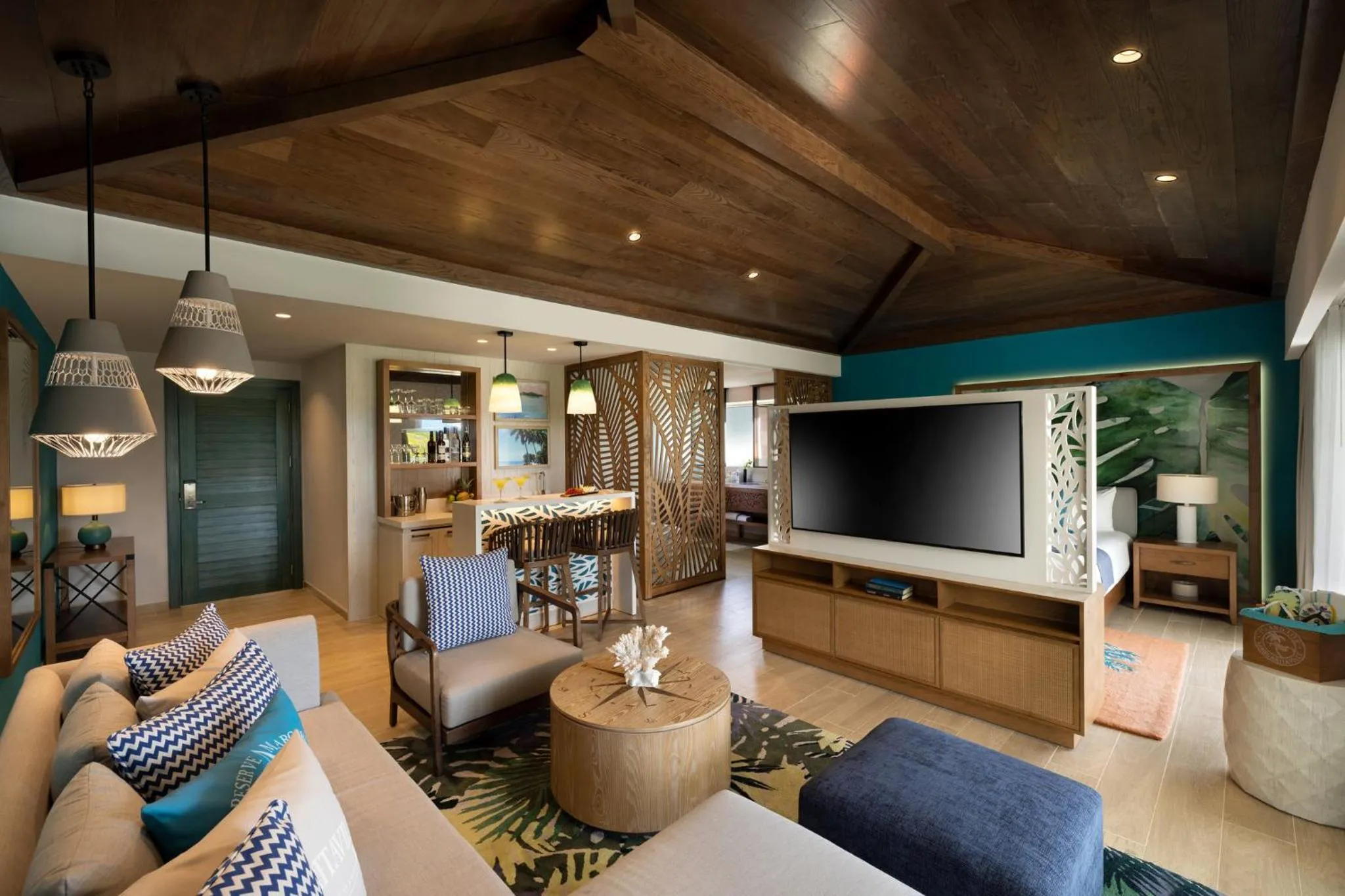 Living room in Margaritaville Beach Resort Cap Cana Hammock - An Adults Only All-Inclusive Experience