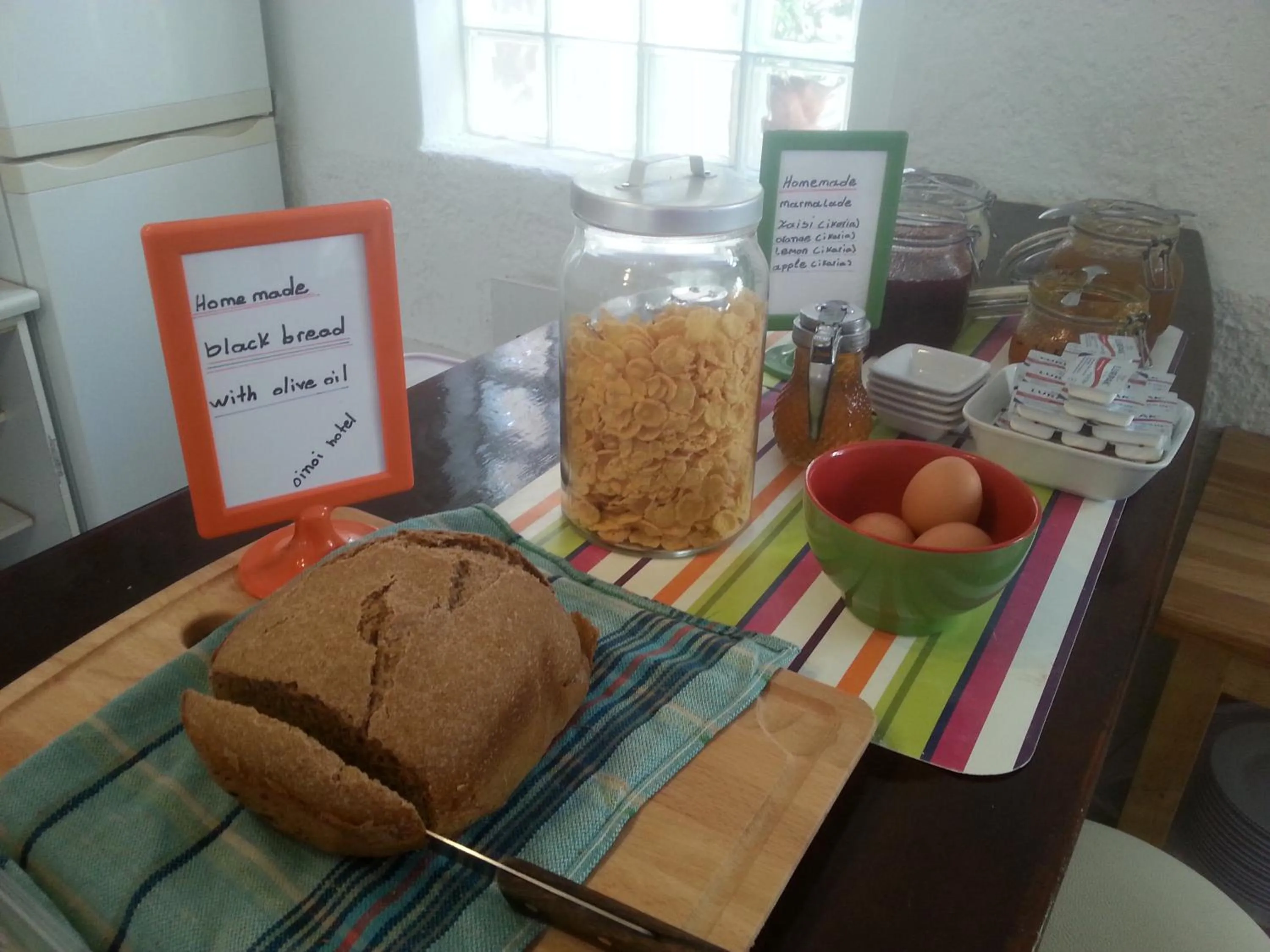 Buffet breakfast in Oinoi Hotel