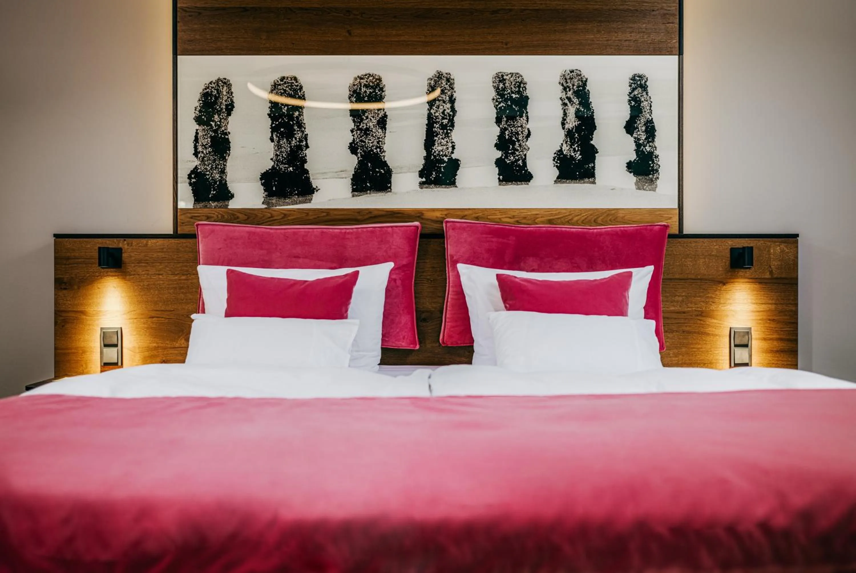 Bed in Relais & Châteaux Landhaus Stricker