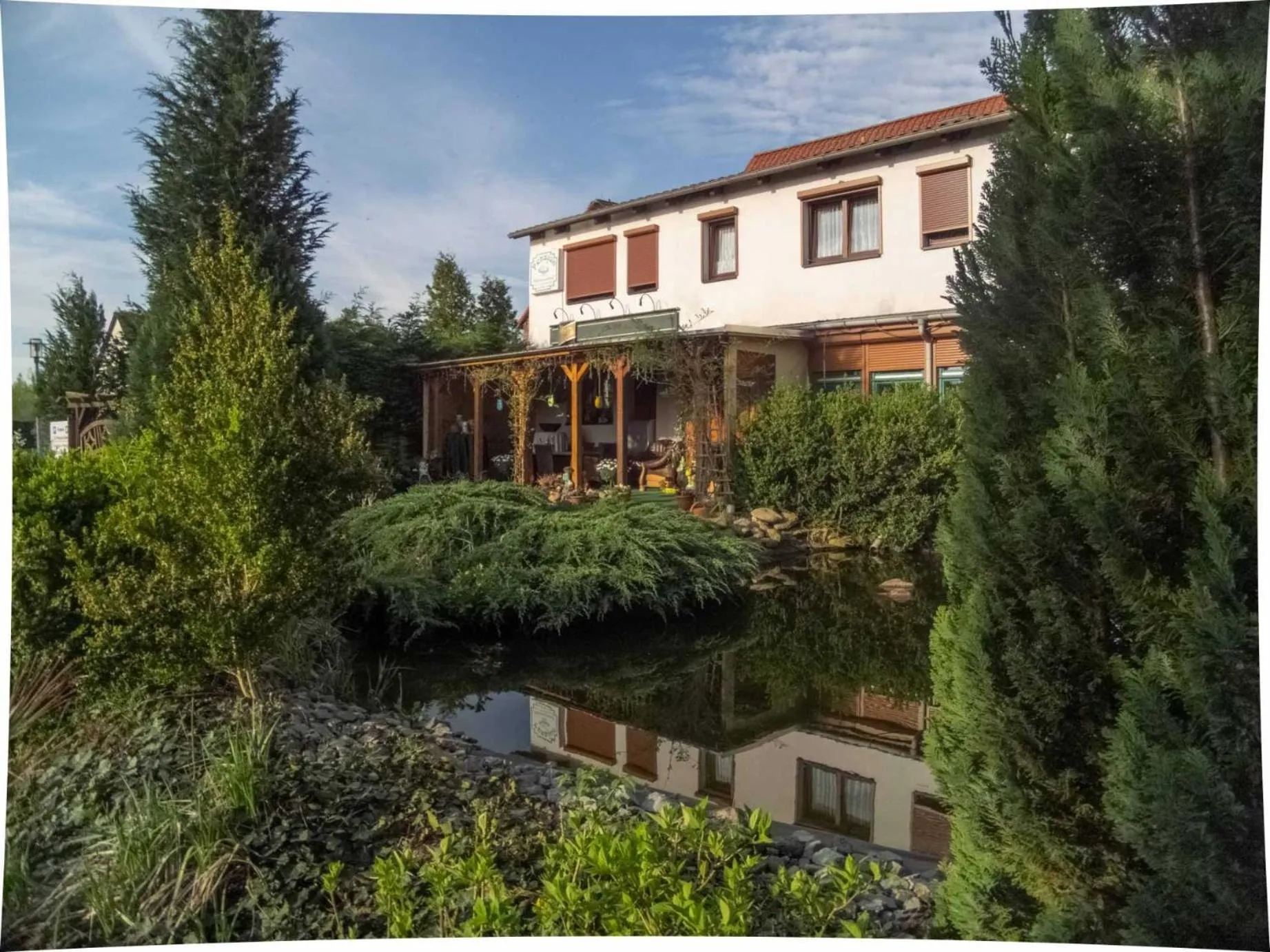 Garden in Pension zum Schwanenteich