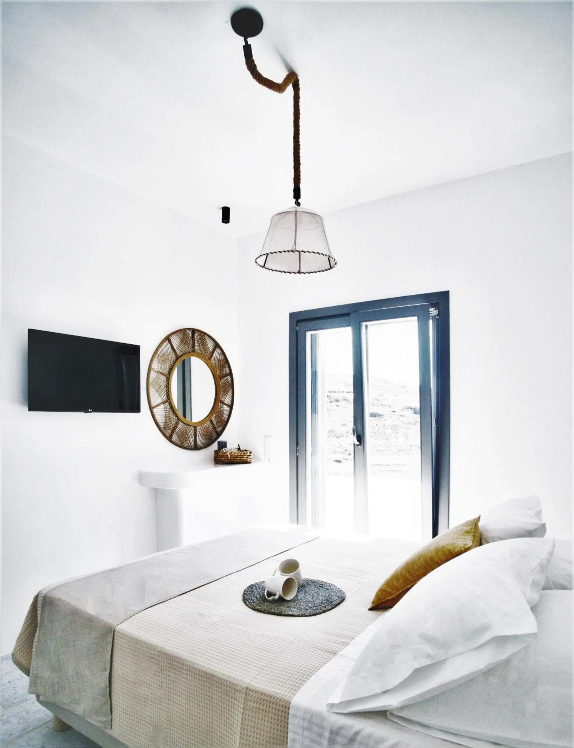 Bedroom, Bed in Krotiri View Paros