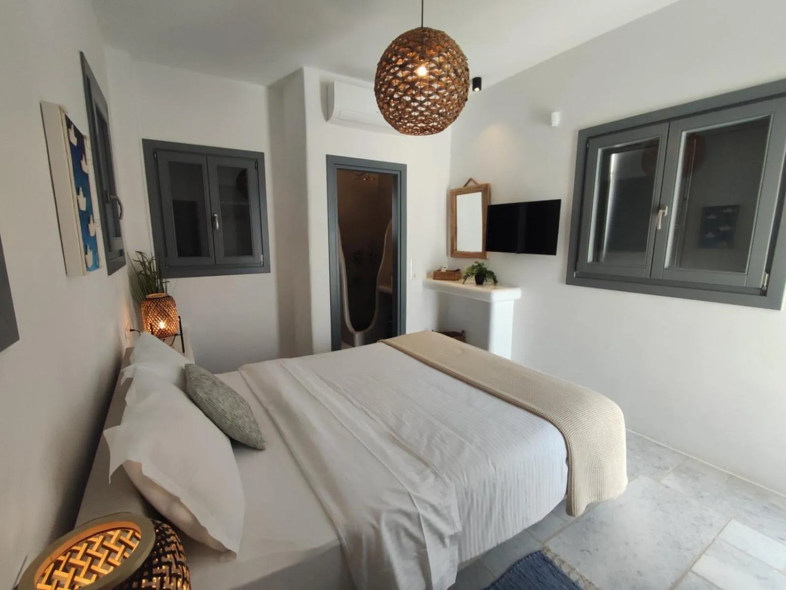 Bed in Krotiri View Paros