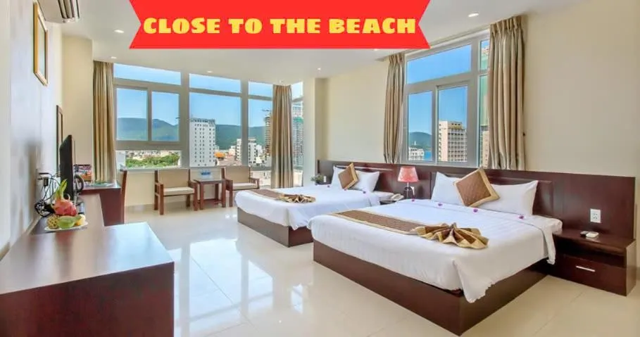 Bed in Sunview Beach Hotel Danang