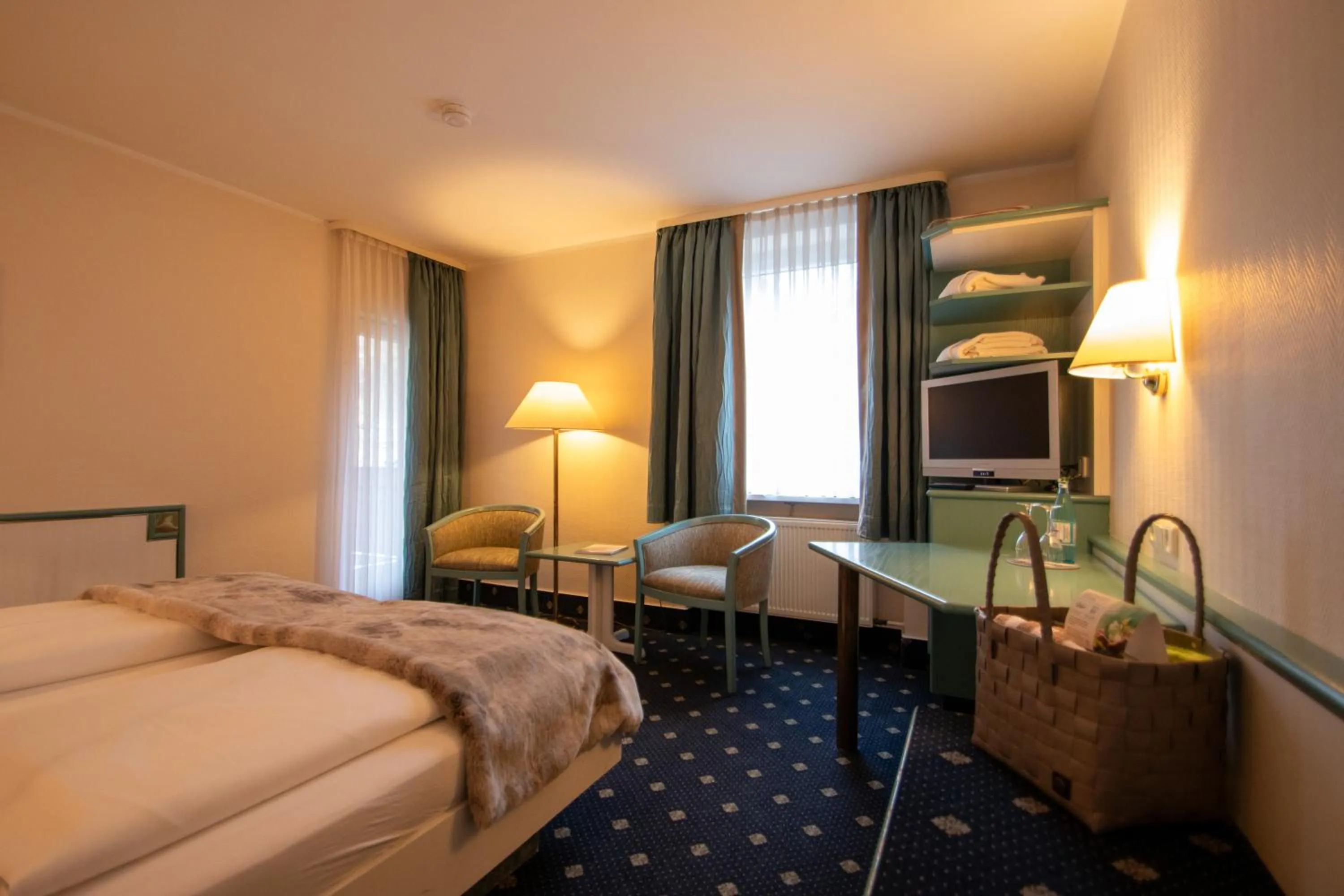 Bed in PANORAMA Hotel Heimbuchenthal