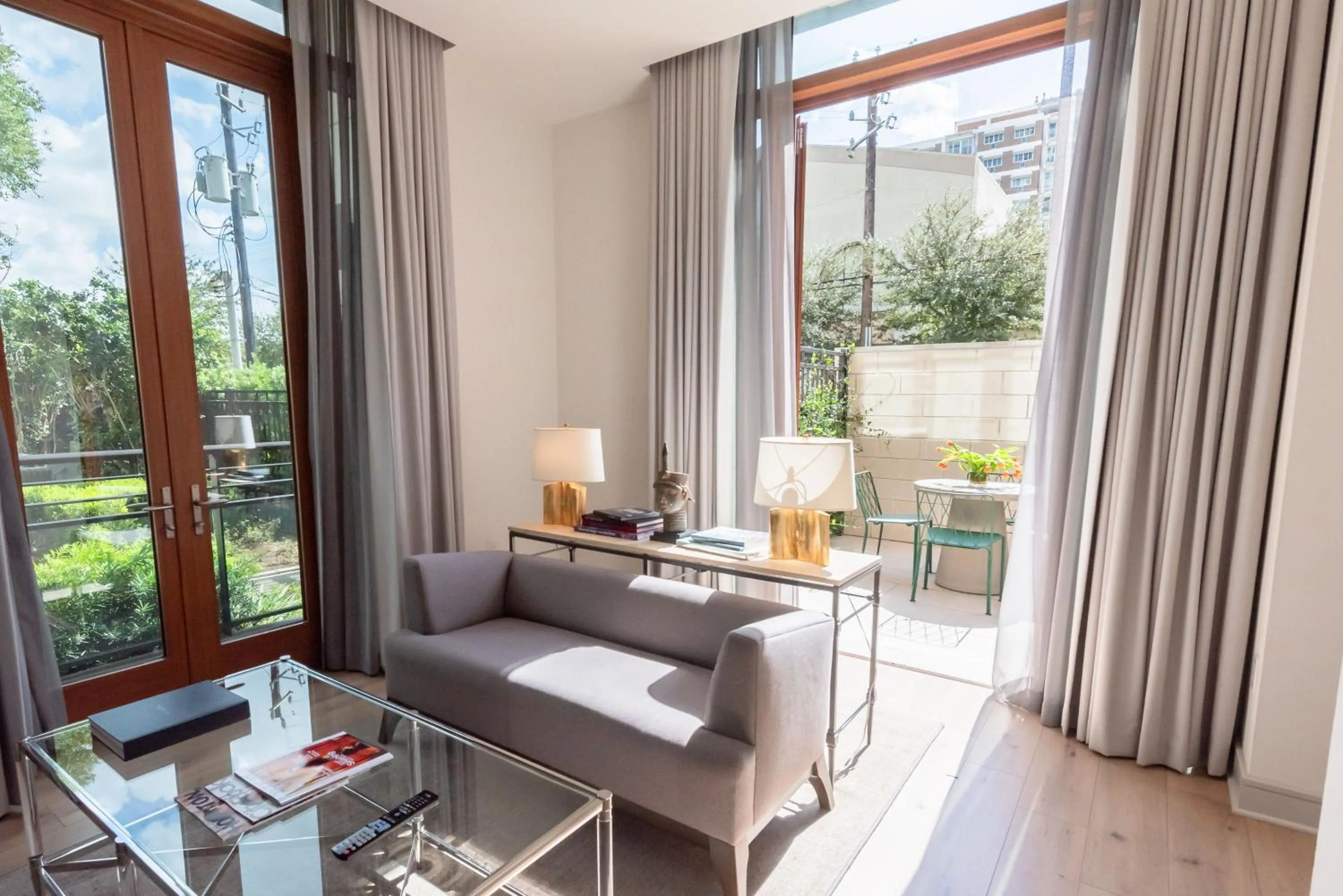 Patio in La Colombe d'Or Hotel