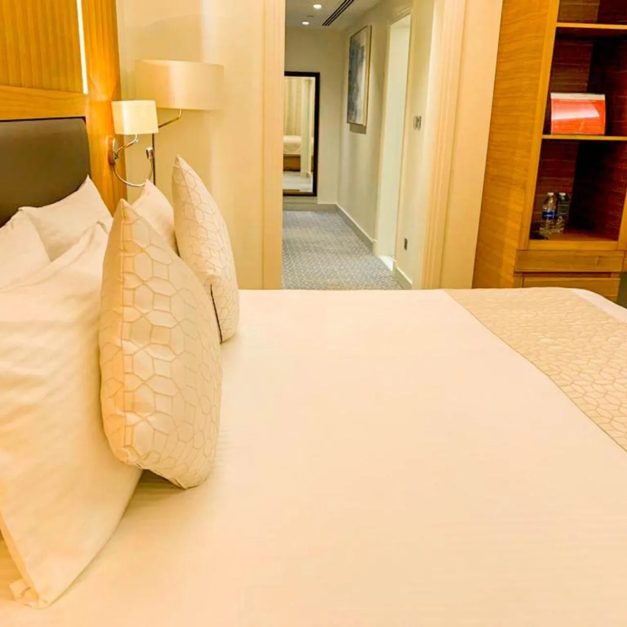 Bed in Grand Swiss-Belhotel Waterfront Seef