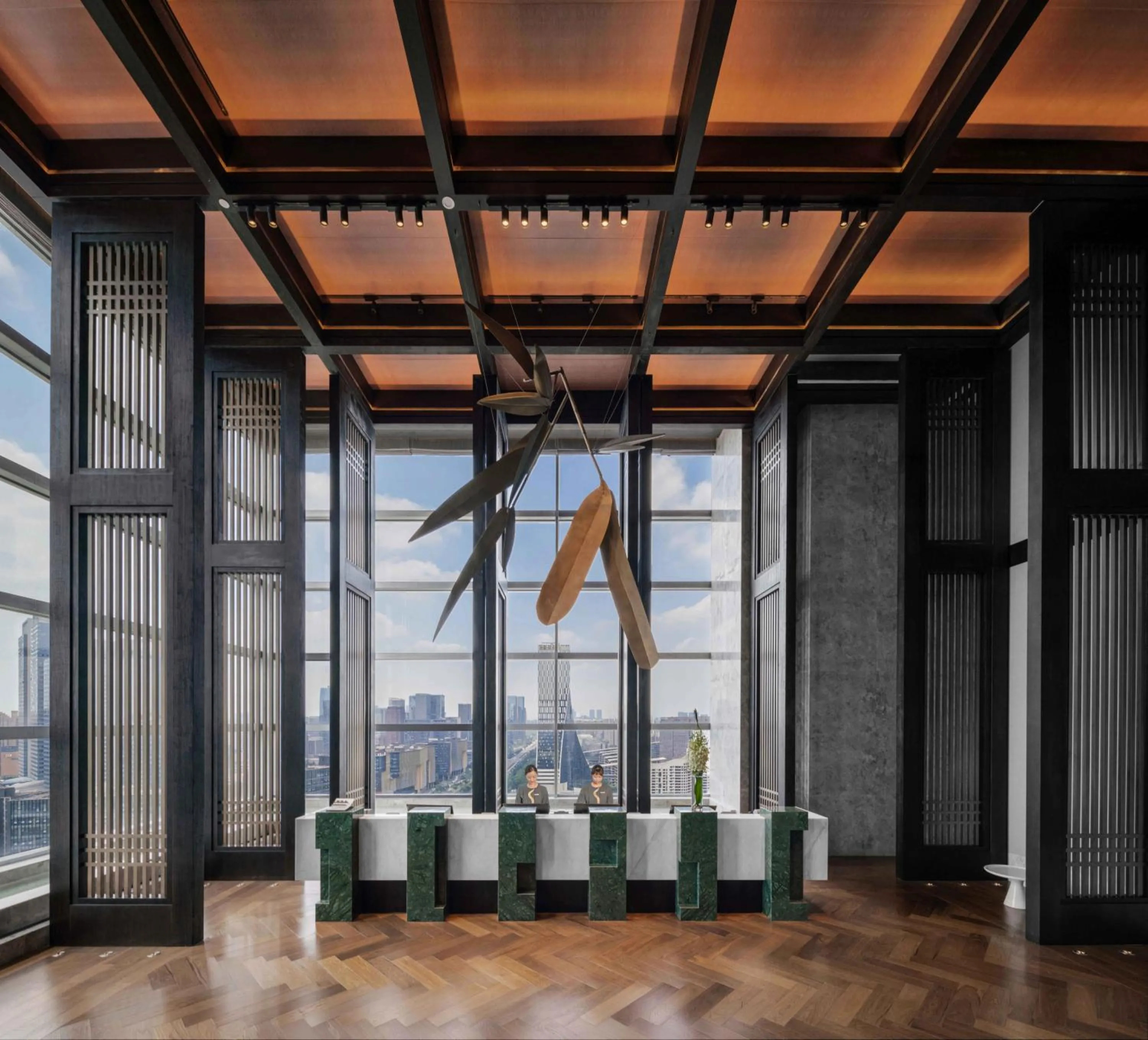 Lobby or reception in Grand Bay Hotel Chengdu