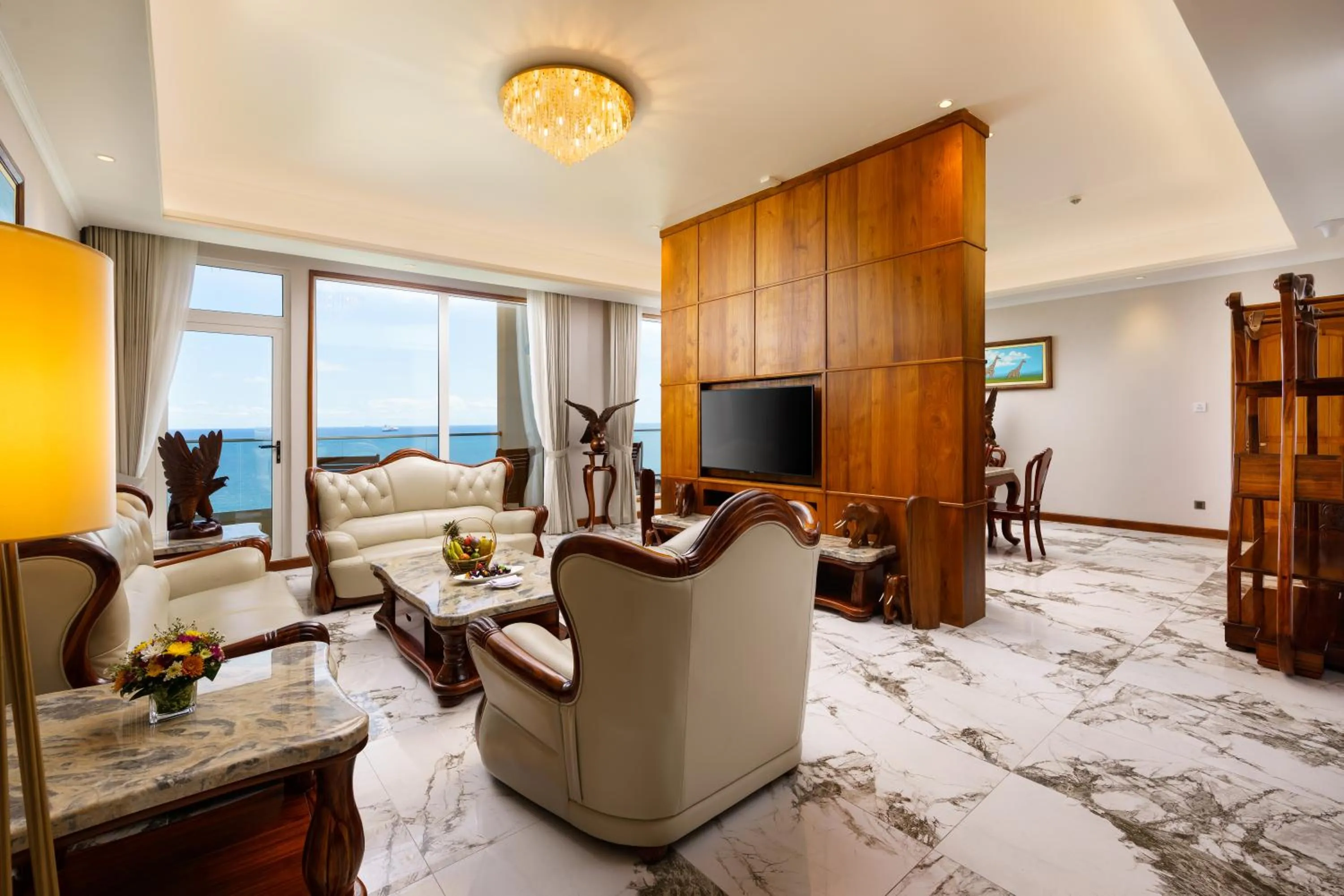 Seating area in Araliya Beach Resort & Spa Unawatuna- Where you meet the sea all year