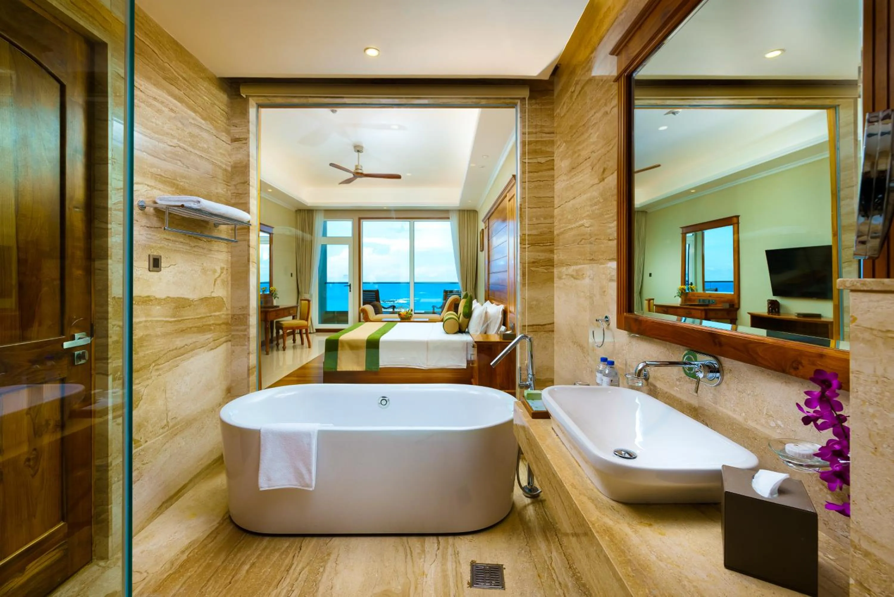 Bathroom in Araliya Beach Resort & Spa Unawatuna- Where you meet the sea all year