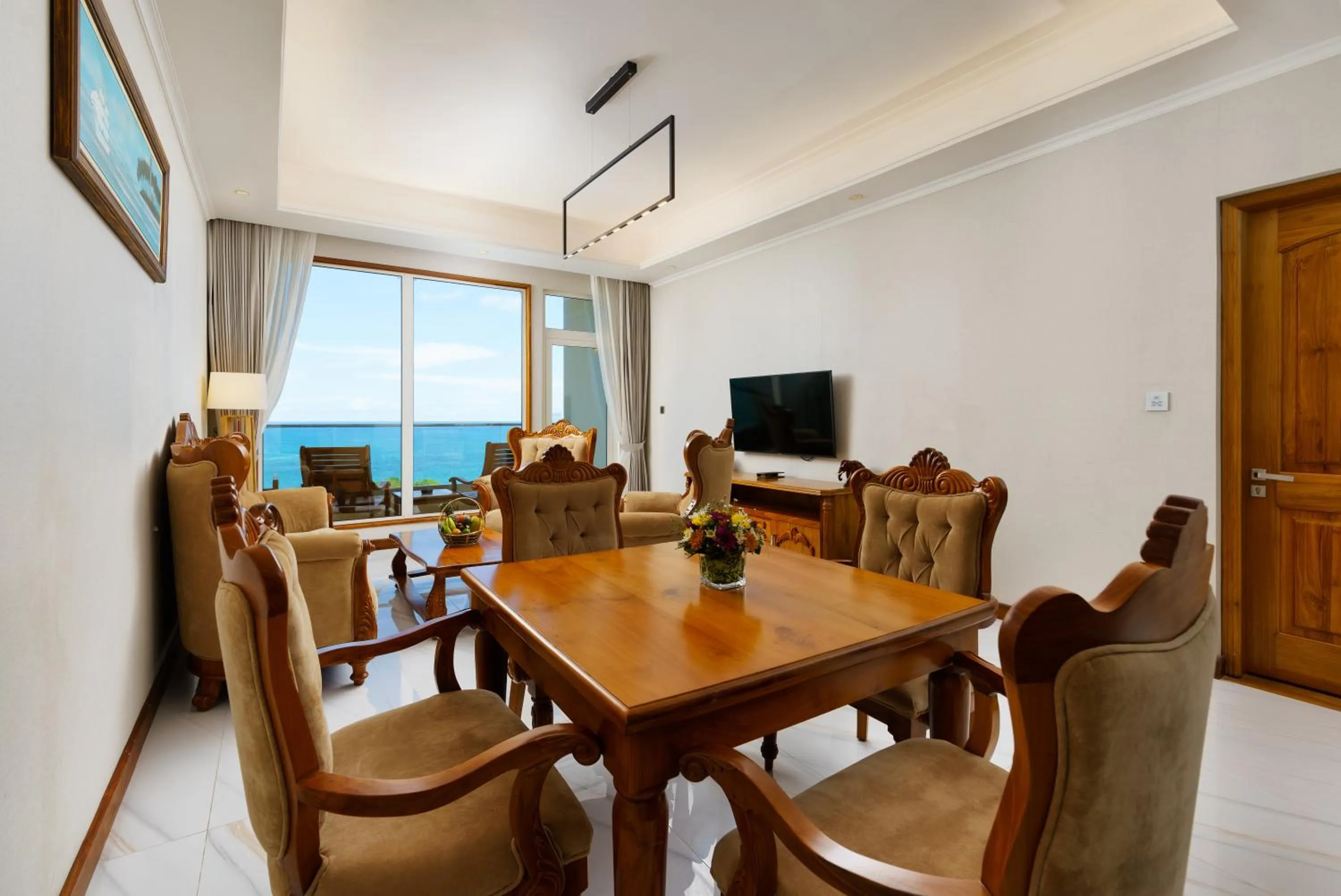 Seating area in Araliya Beach Resort & Spa Unawatuna- Where you meet the sea all year