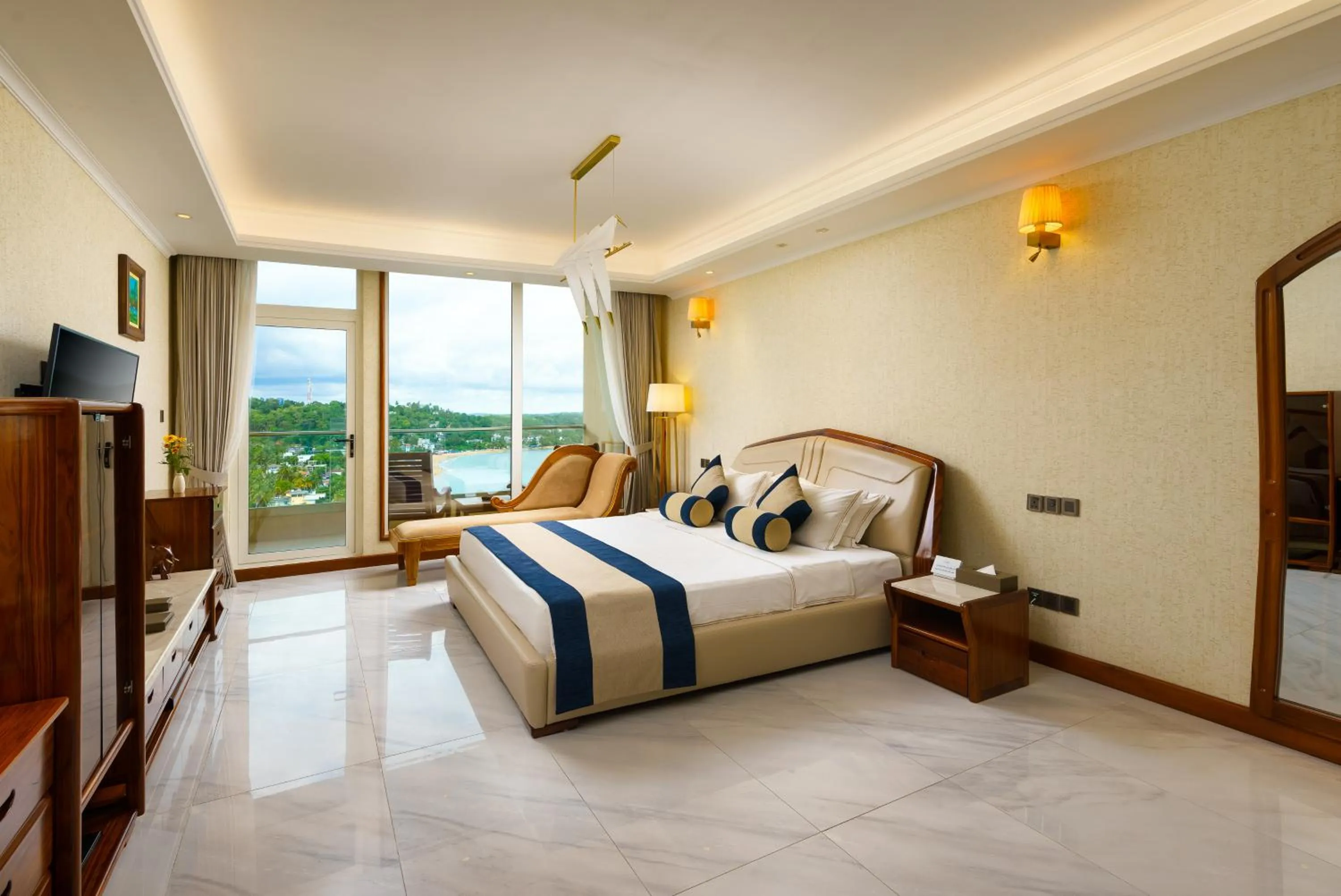 Bed in Araliya Beach Resort & Spa Unawatuna- Where you meet the sea all year