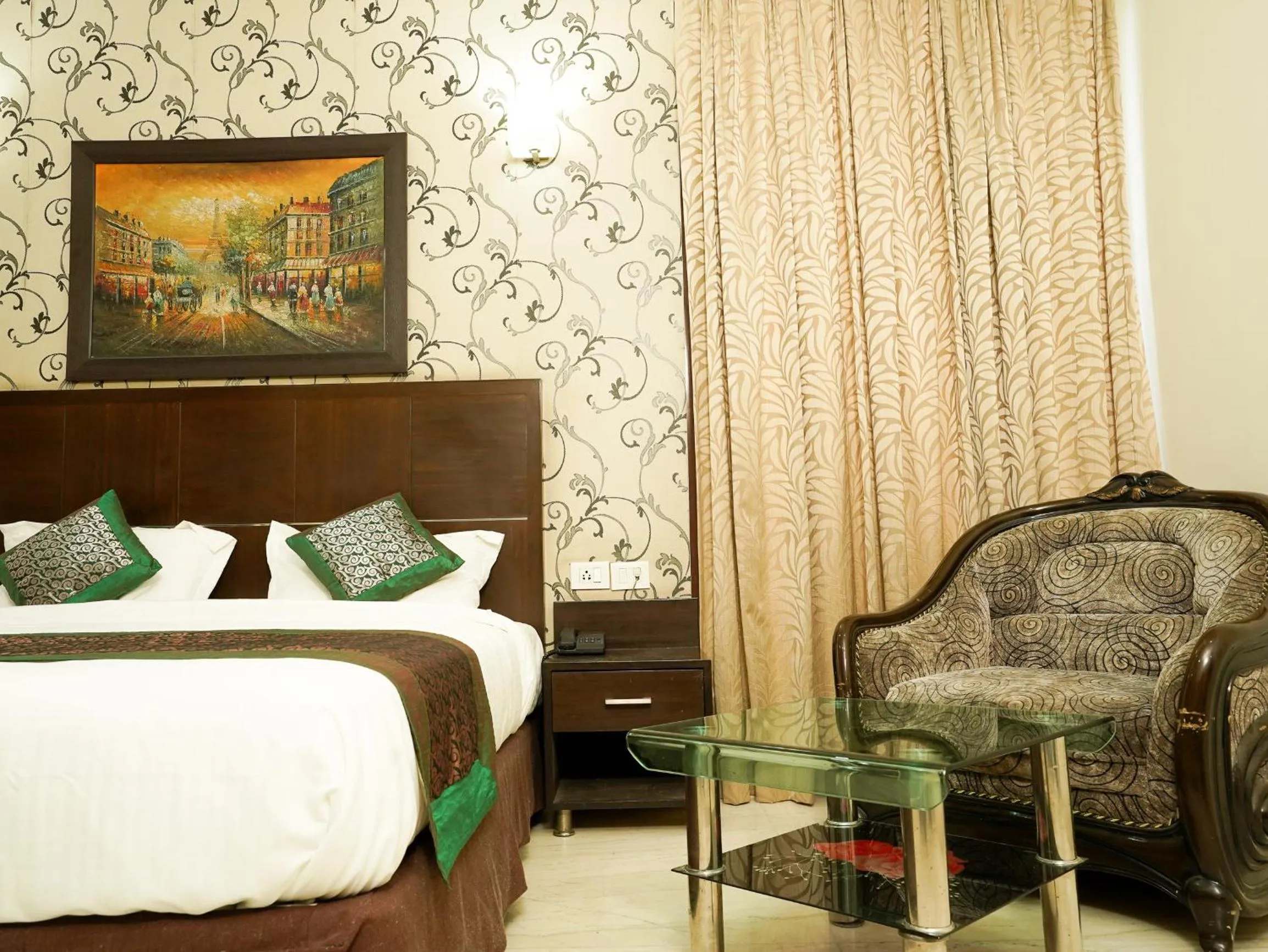 Bed in Lime Tree Hotel Sushant Lok Gurgaon Sector 29 Next to IFFCO CHOWK metro