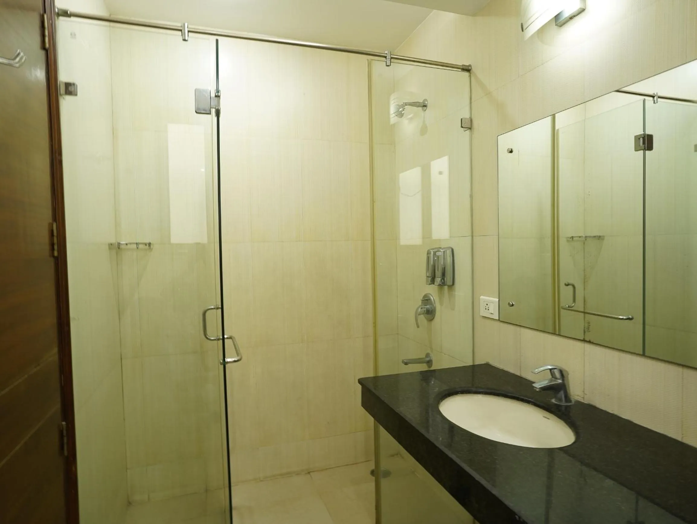 Bathroom in Lime Tree Hotel Sushant Lok Gurgaon Sector 29 Next to IFFCO CHOWK metro
