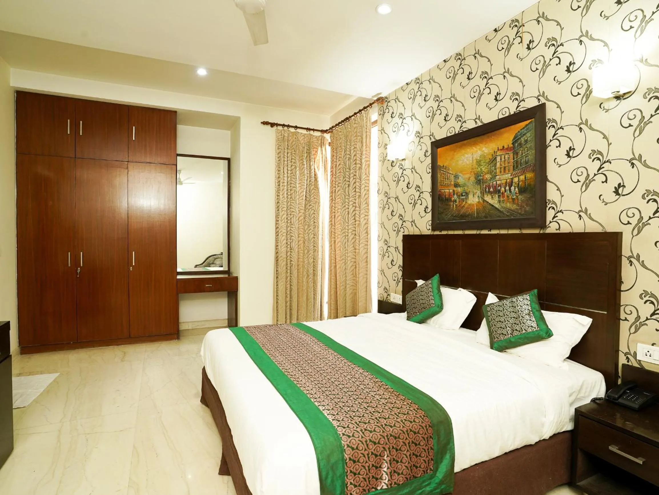 Bed in Lime Tree Hotel Sushant Lok Gurgaon Sector 29 Next to IFFCO CHOWK metro